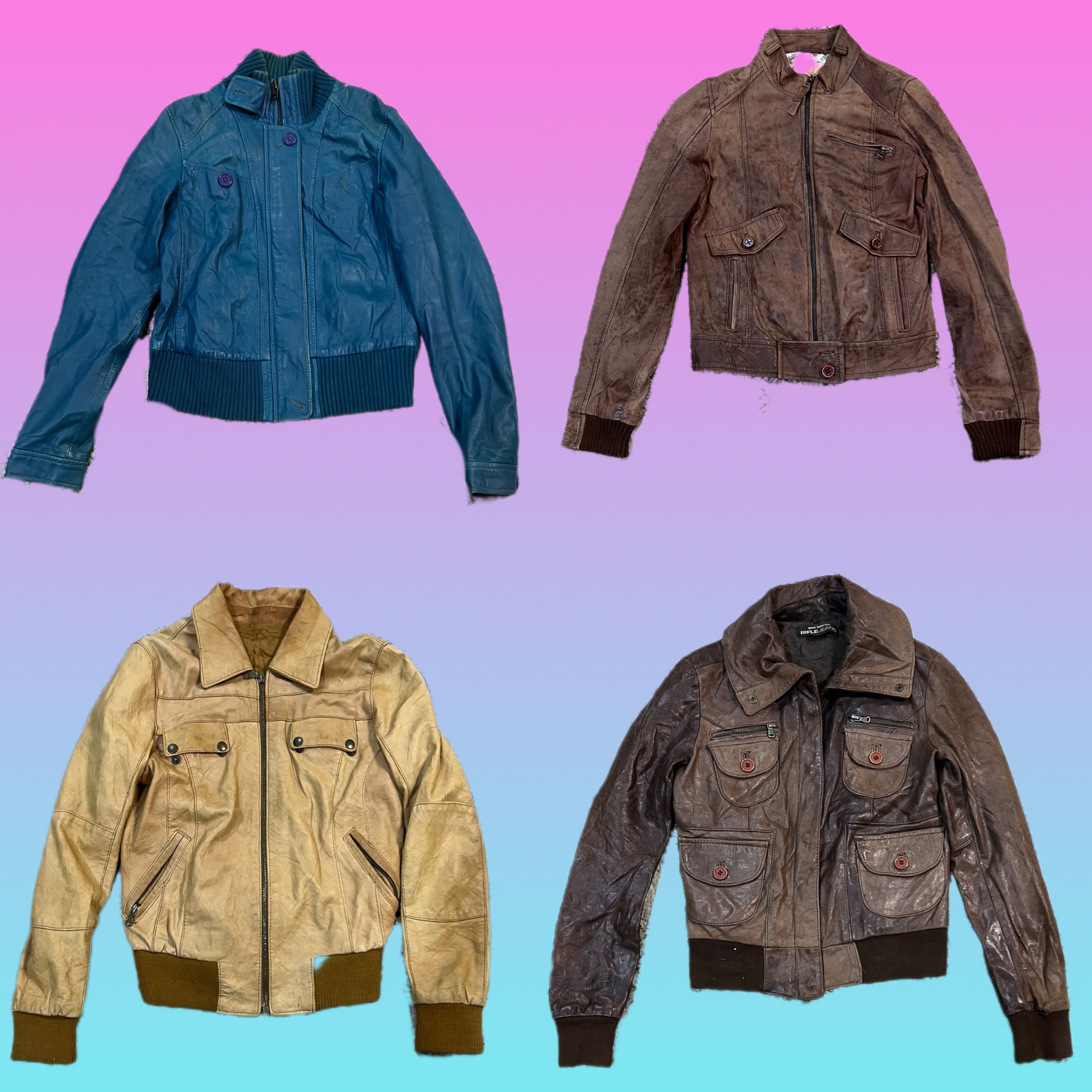 Y2K 90’s vibe cool leather jacket (TH-102)