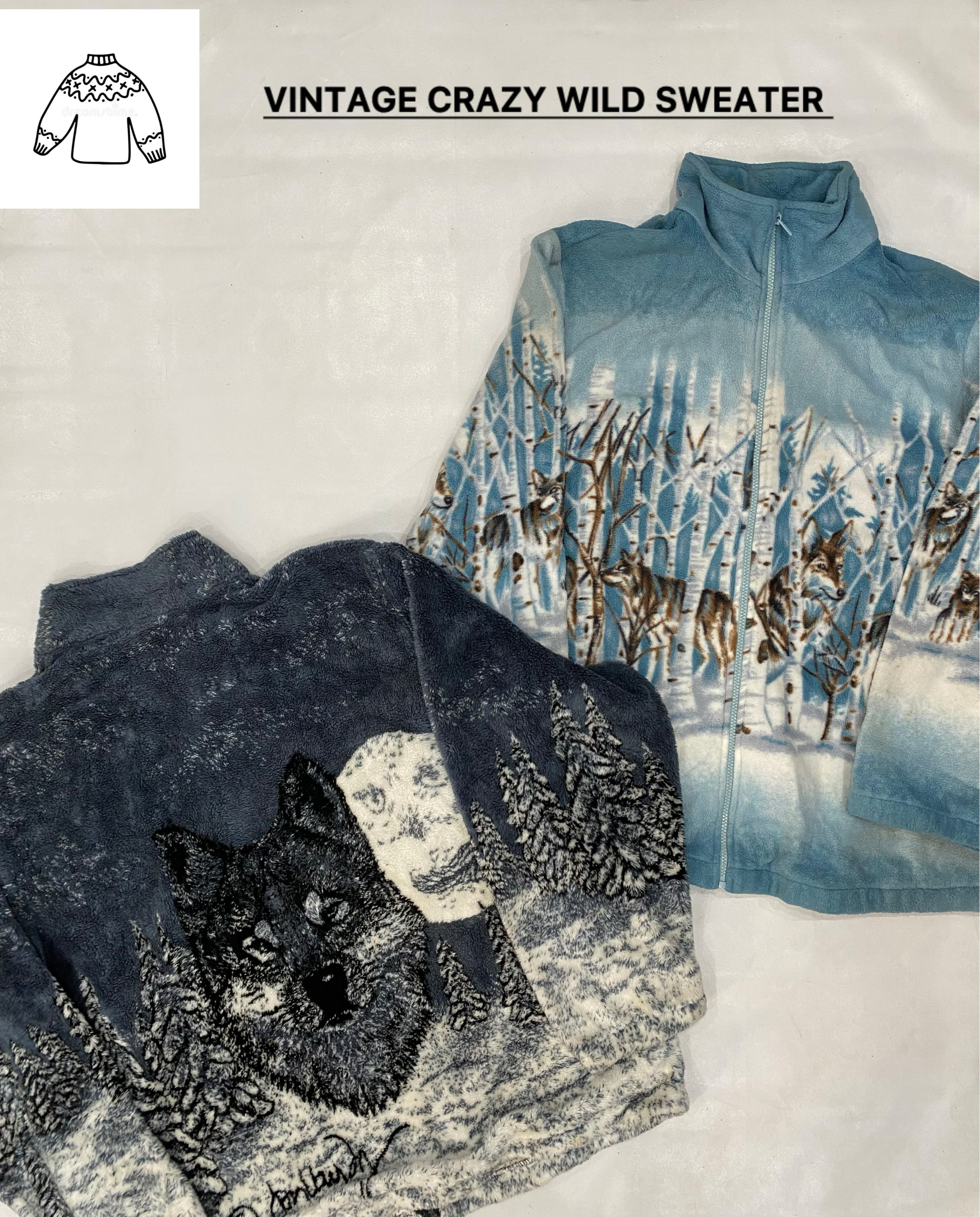 Suéteres Vintage Wild Crazy Fleece