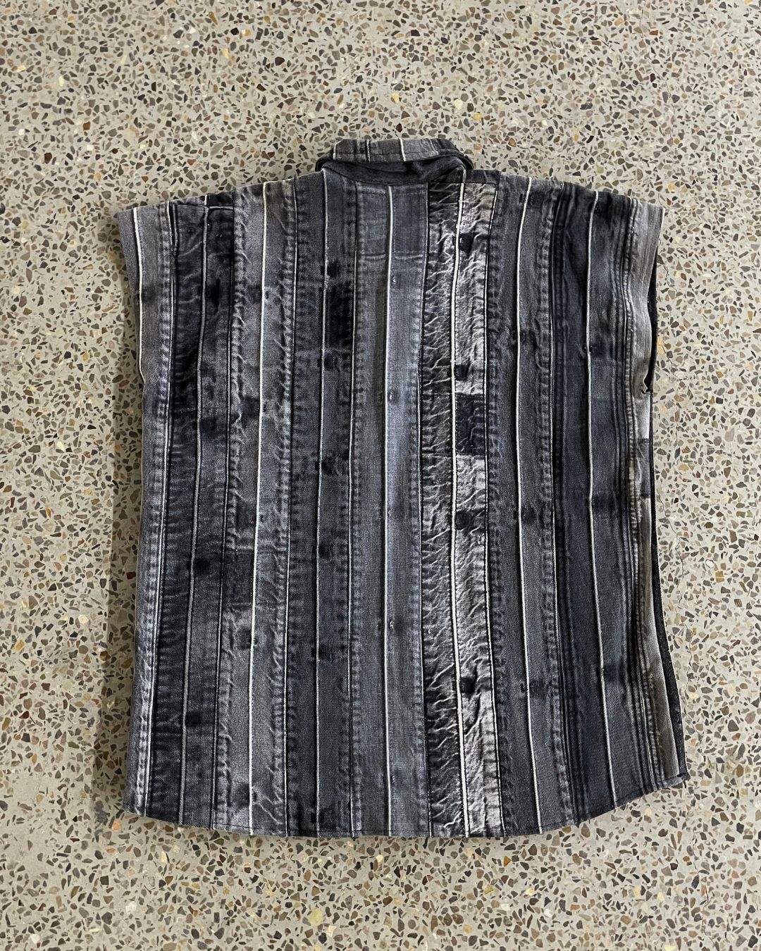 Upcycled Denim Panel Kaftan Top