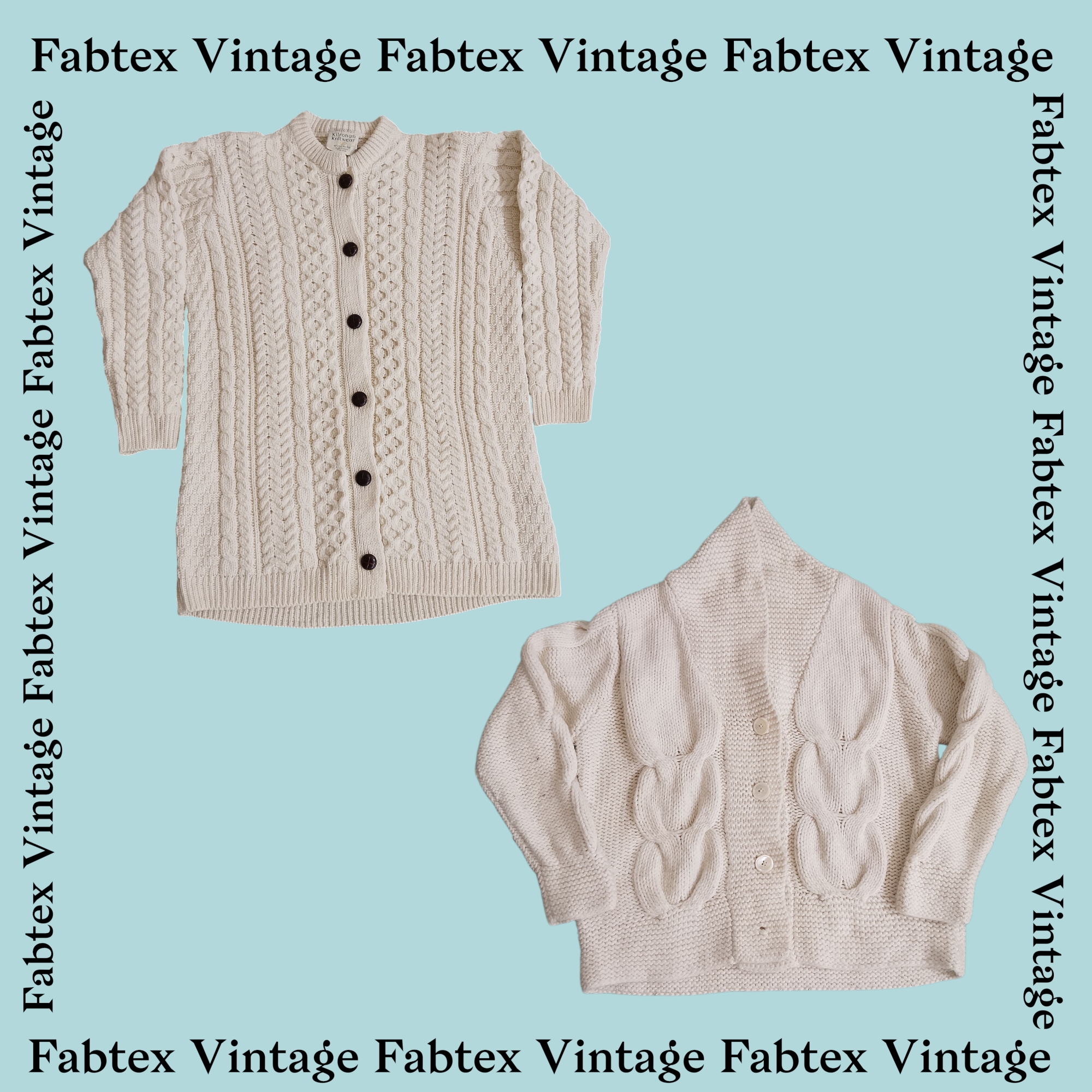 (FV-452) White Hand Wool Knitwear - Sweater