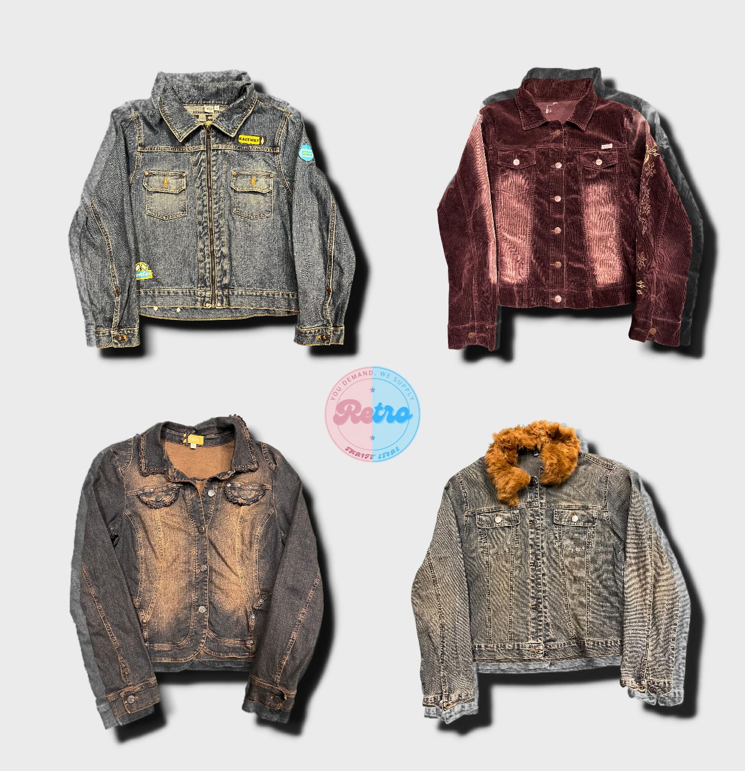 Distressed Denim & Corduroy Jackets (E)