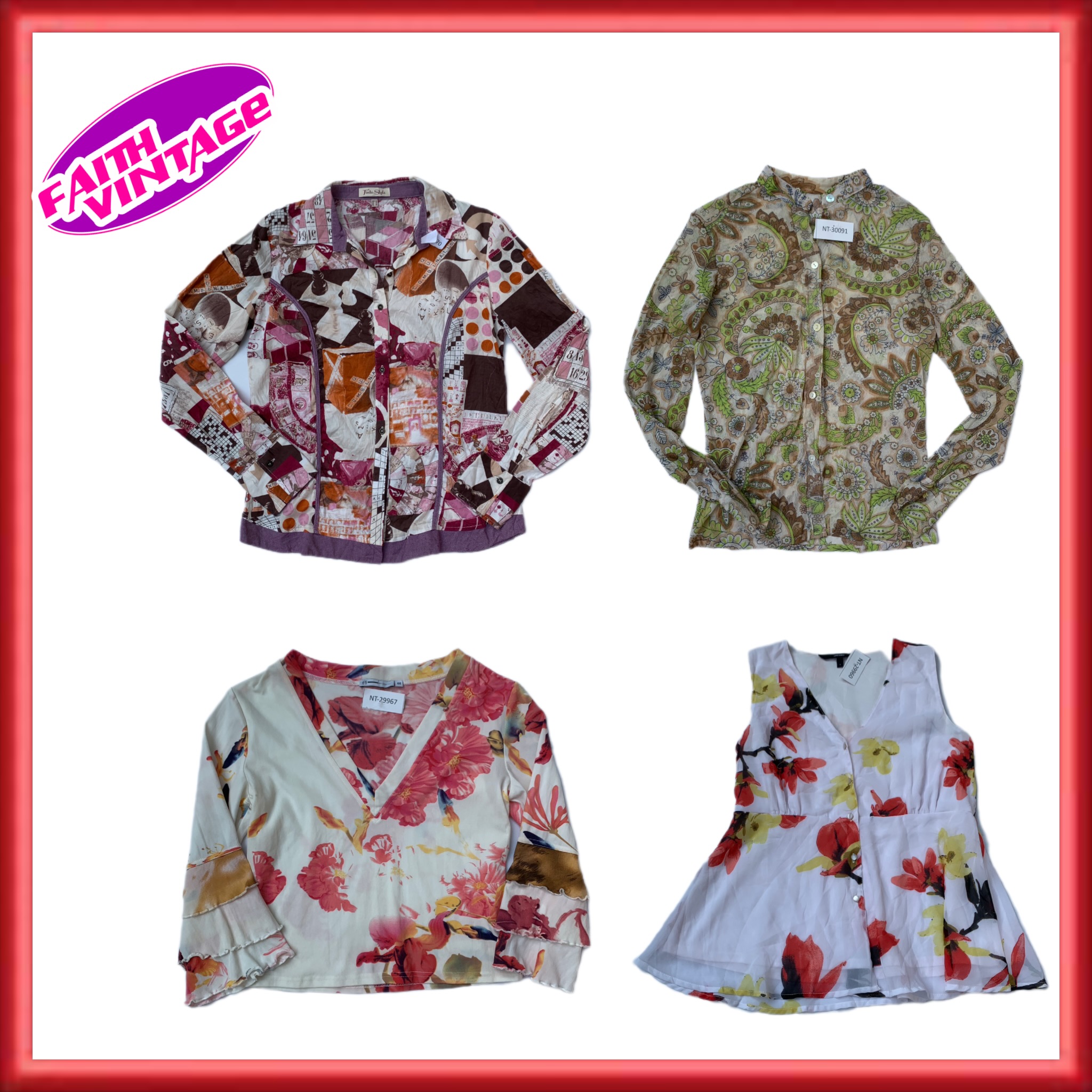 Spring Florals Mix Tops, Skirts, Dresses (FV-059)