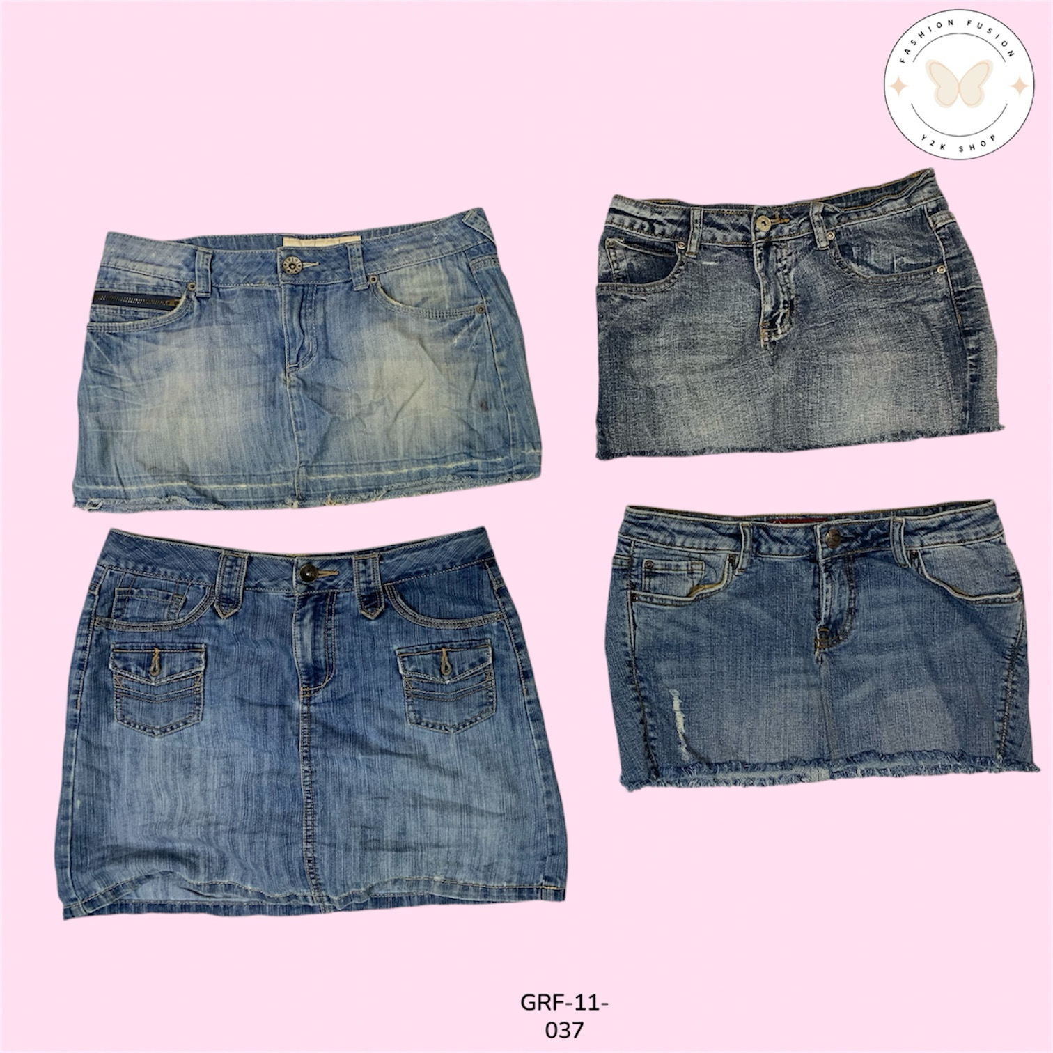 Chic Light Blue Mini Skirt – Trendy Everyday Style (GRF-11-037)