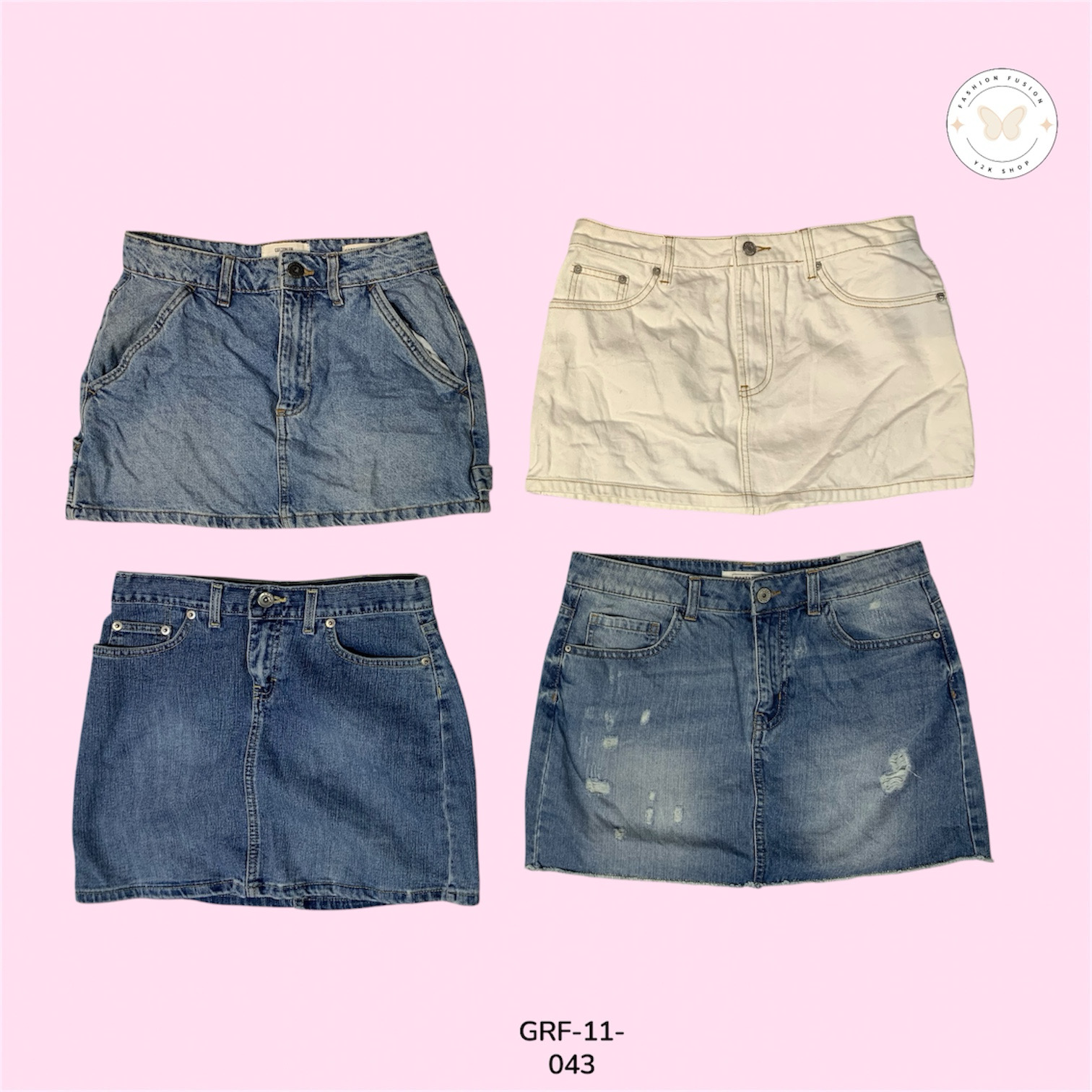 Classic Blue Denim Mini Skirt – Casual Everyday Style (GRF-11-043)