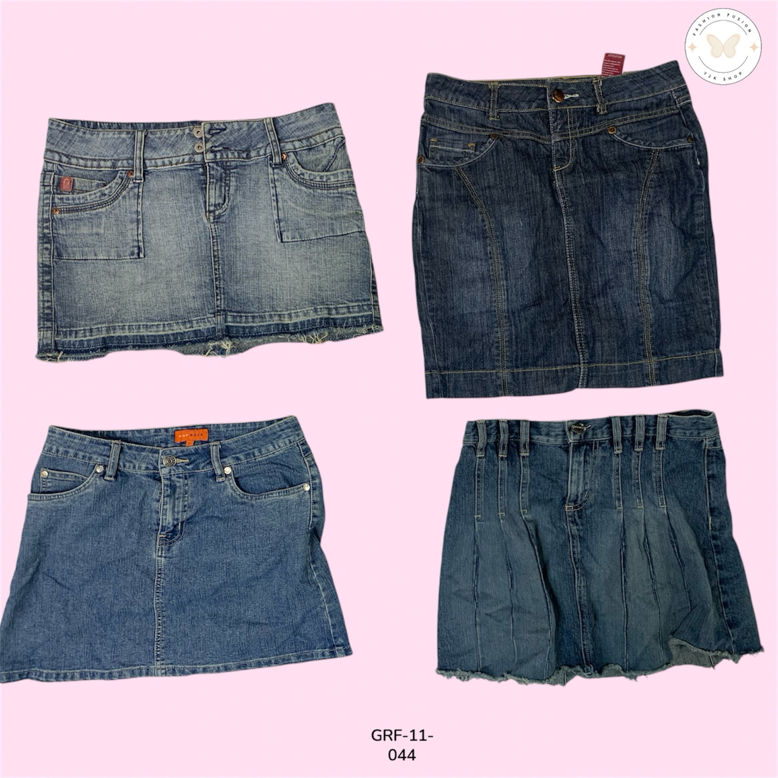 Light Wash Denim Mini Skirt – Effortless Summer Look (GRF-11-044)