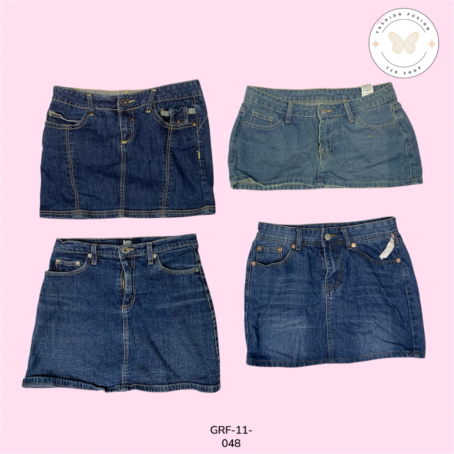 Saia Mini de Jeans Stretch – Ajuste Perfeito e Conforto (GRF-11-048)