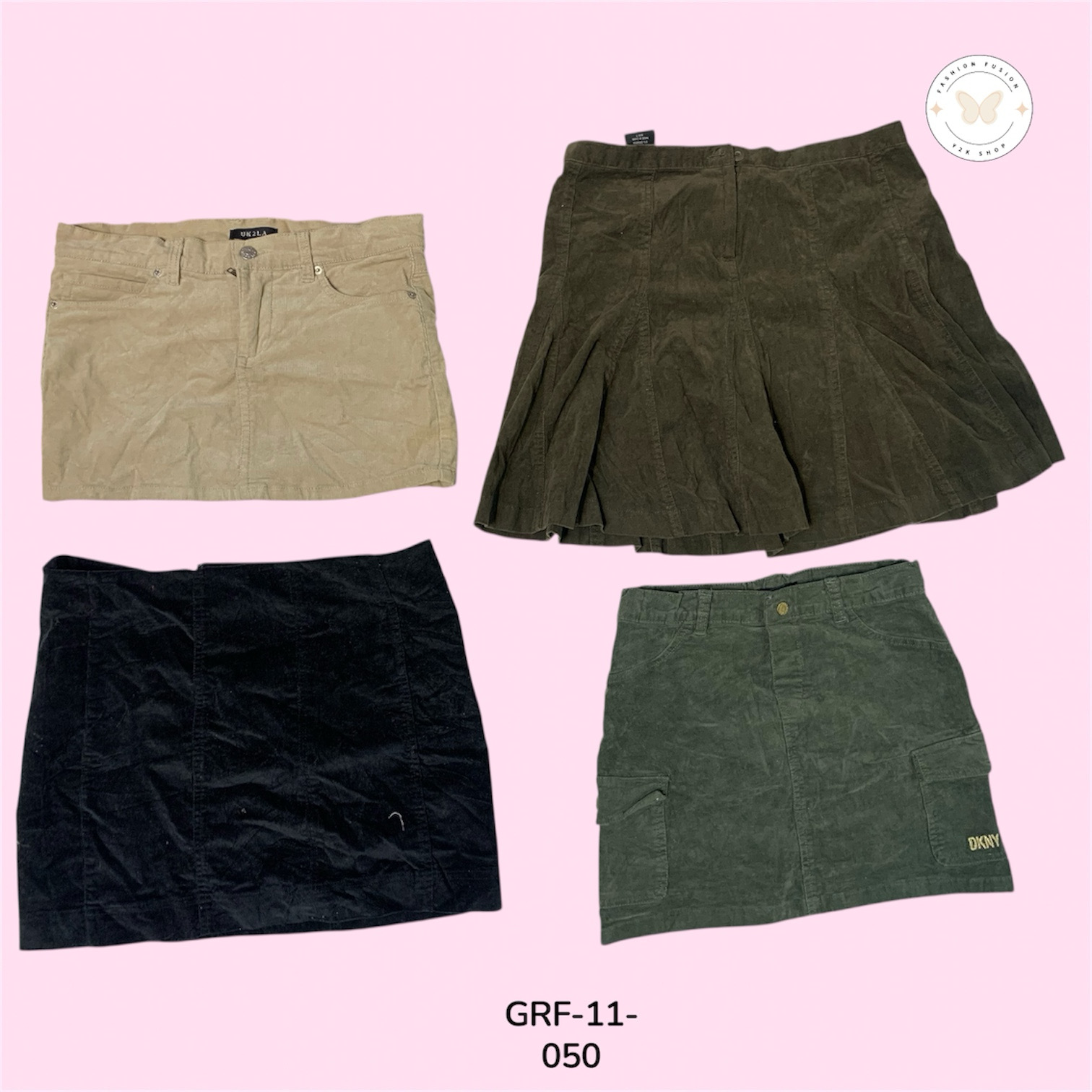 Mini Saia de Veludo Cotele Clássica – Estilo para o Dia a Dia (GRF-11-050)