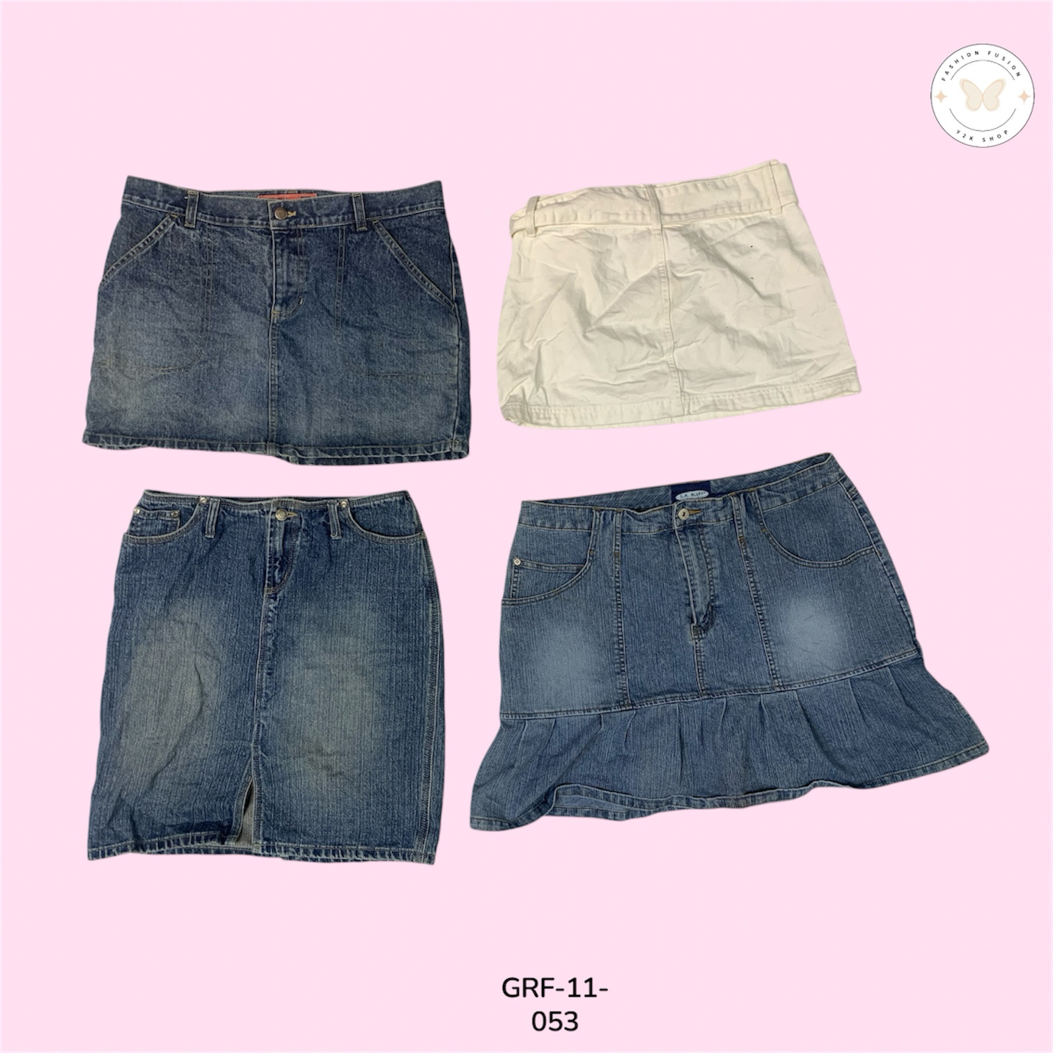 Saia Mini de Jeans Stretch – Flexível e Estilosa (GRF-11-053)