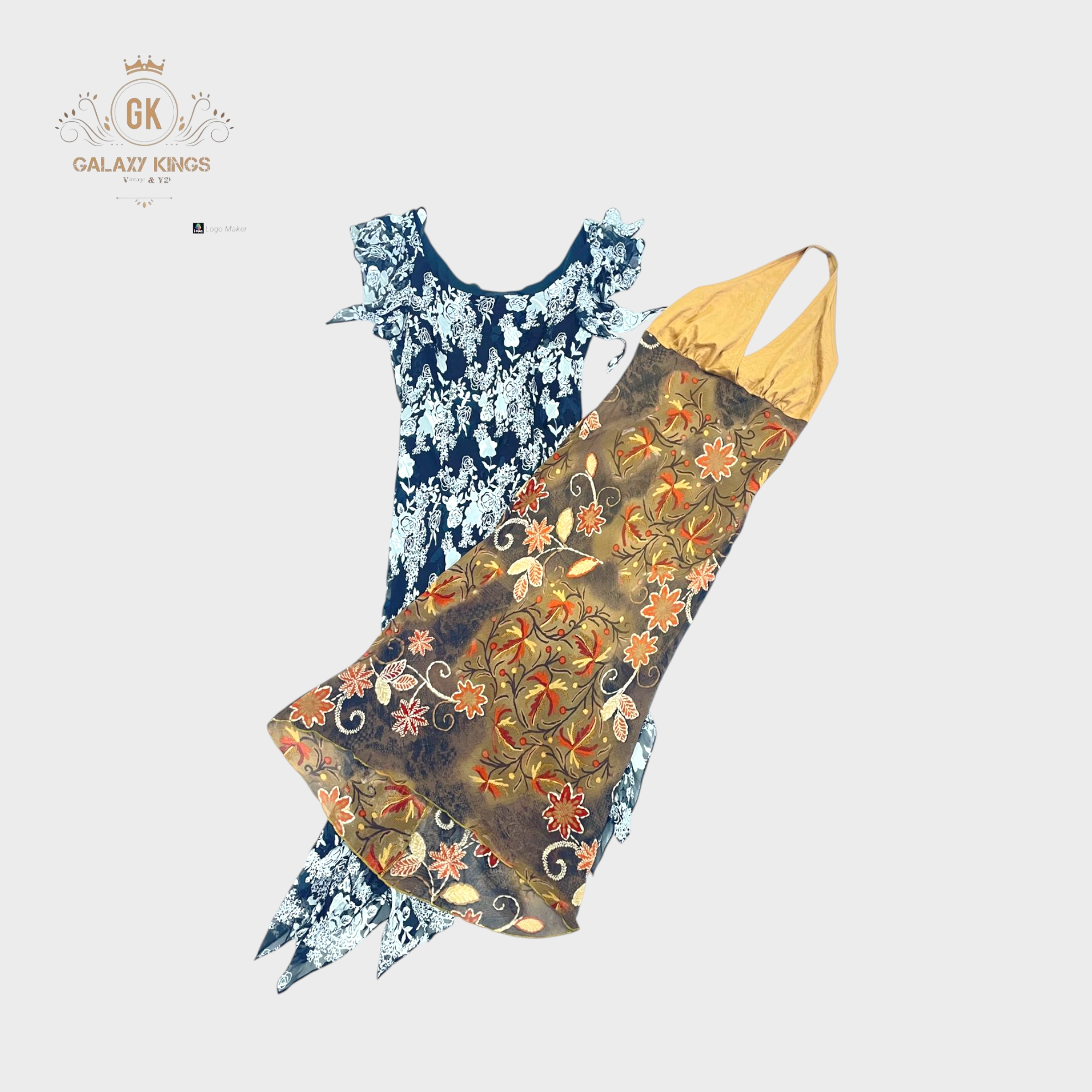 Y2K Grange And Black Sexy Dresses