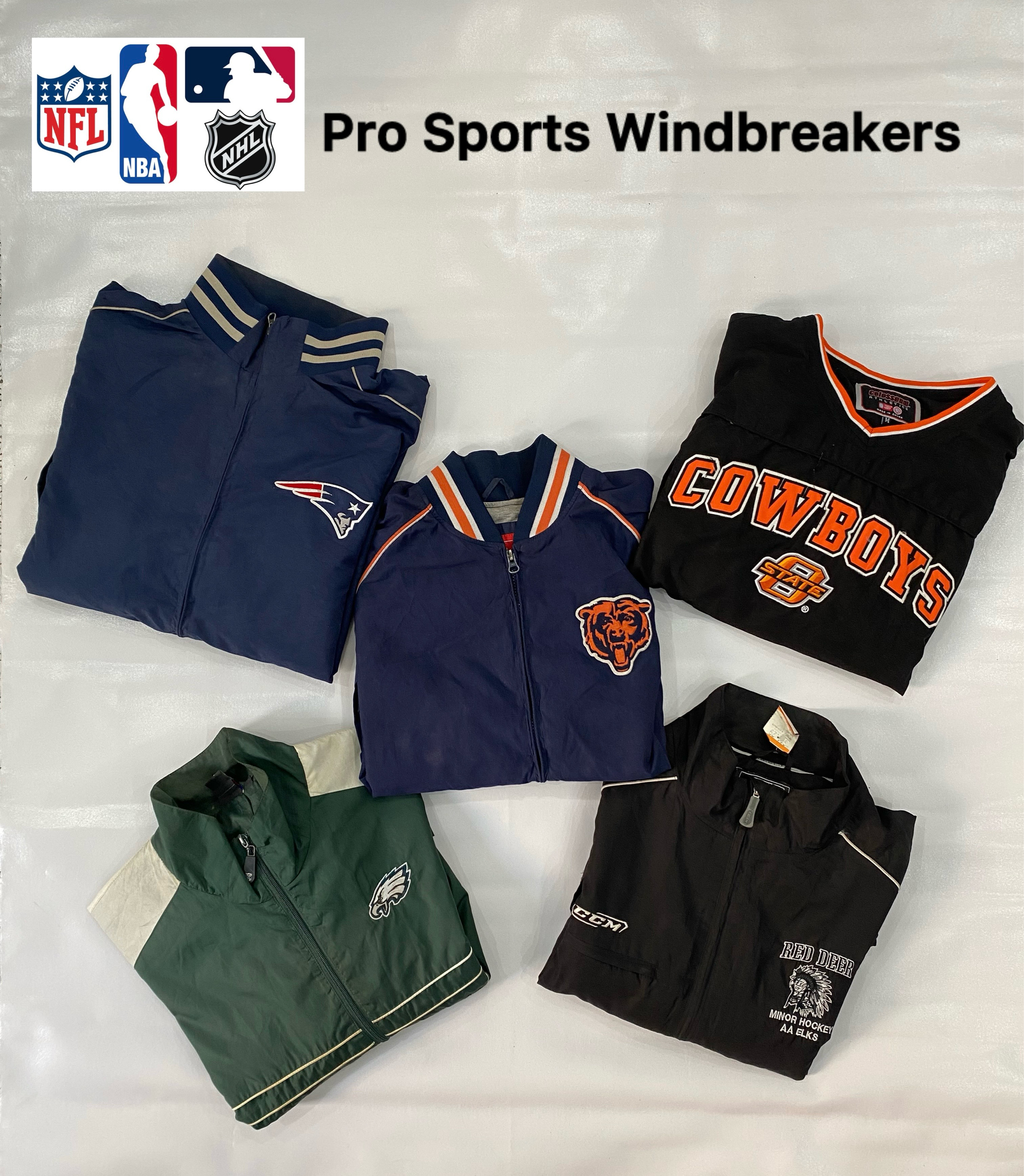 Branded Pro Sports Windbreakers