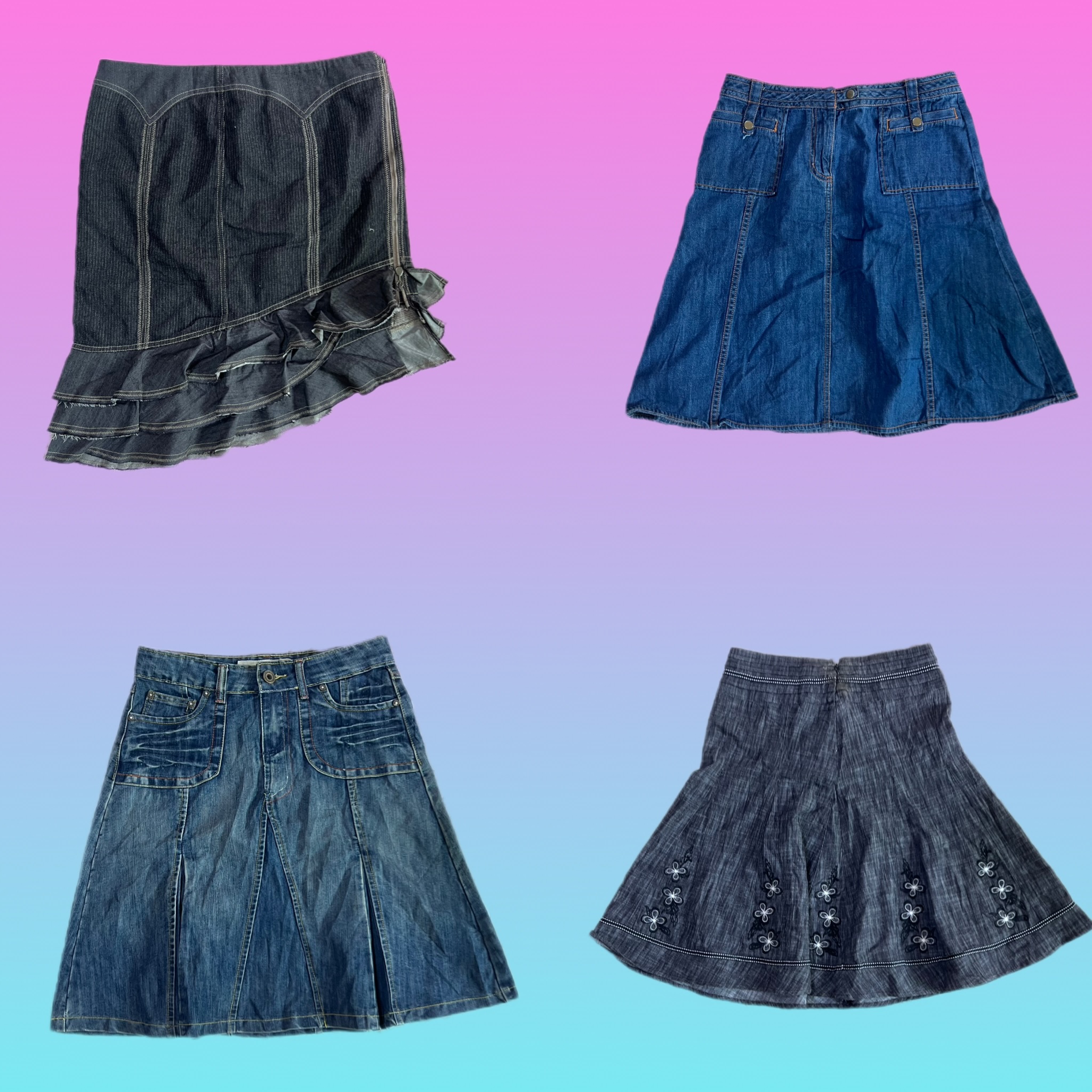 Y2K Denim Midi skirts (TH-111)