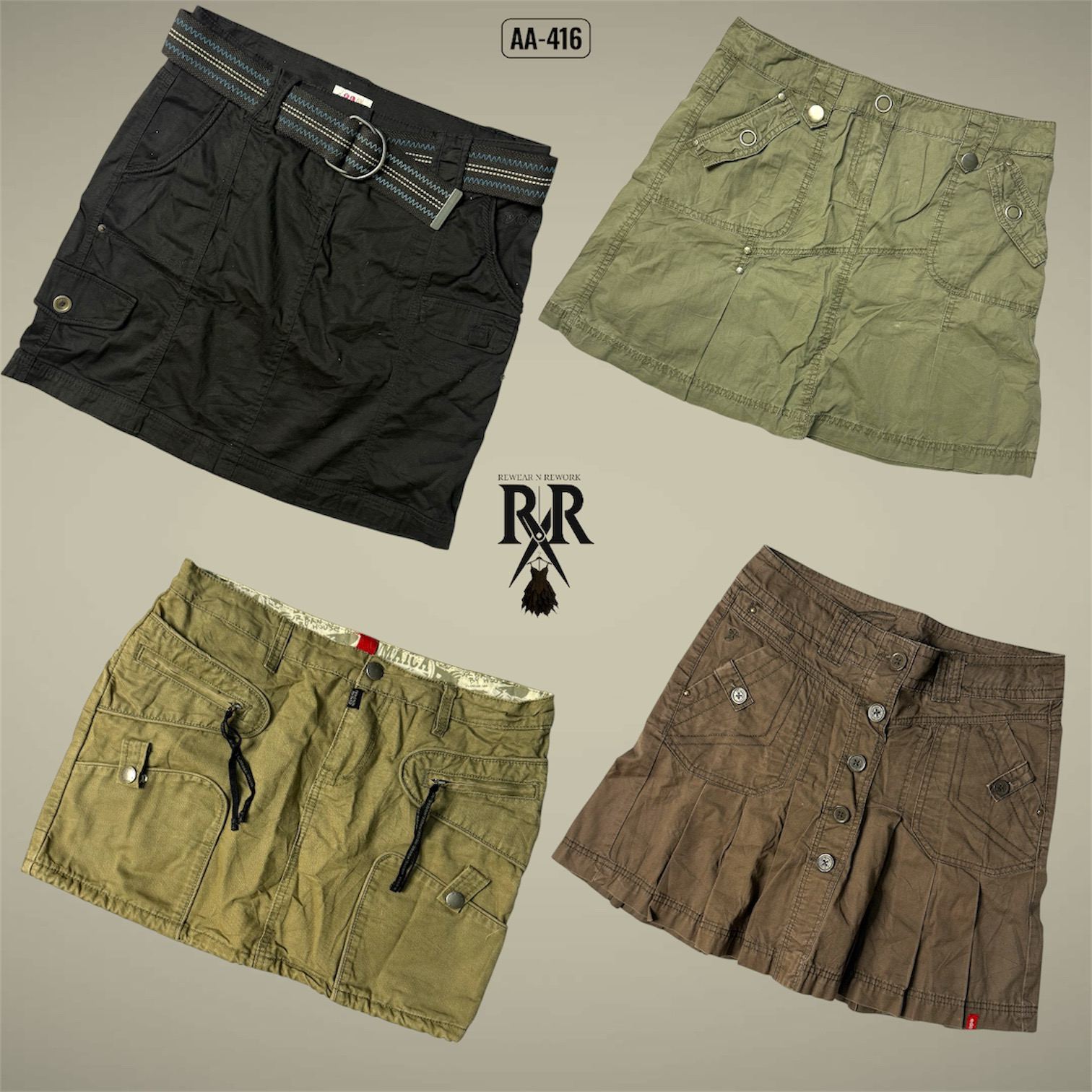 Y2K Unique Cotton Mini Skirts (AA-416)