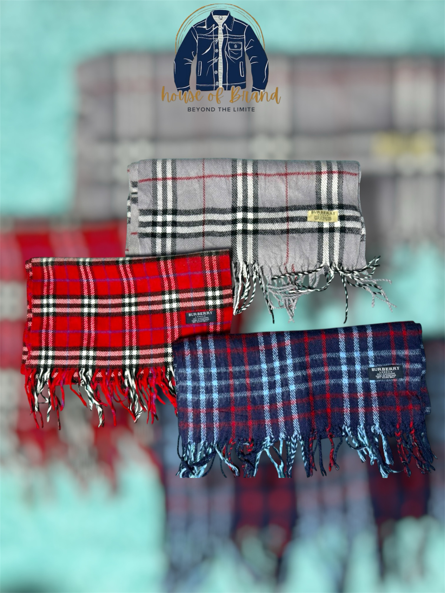 Burberry long scarves