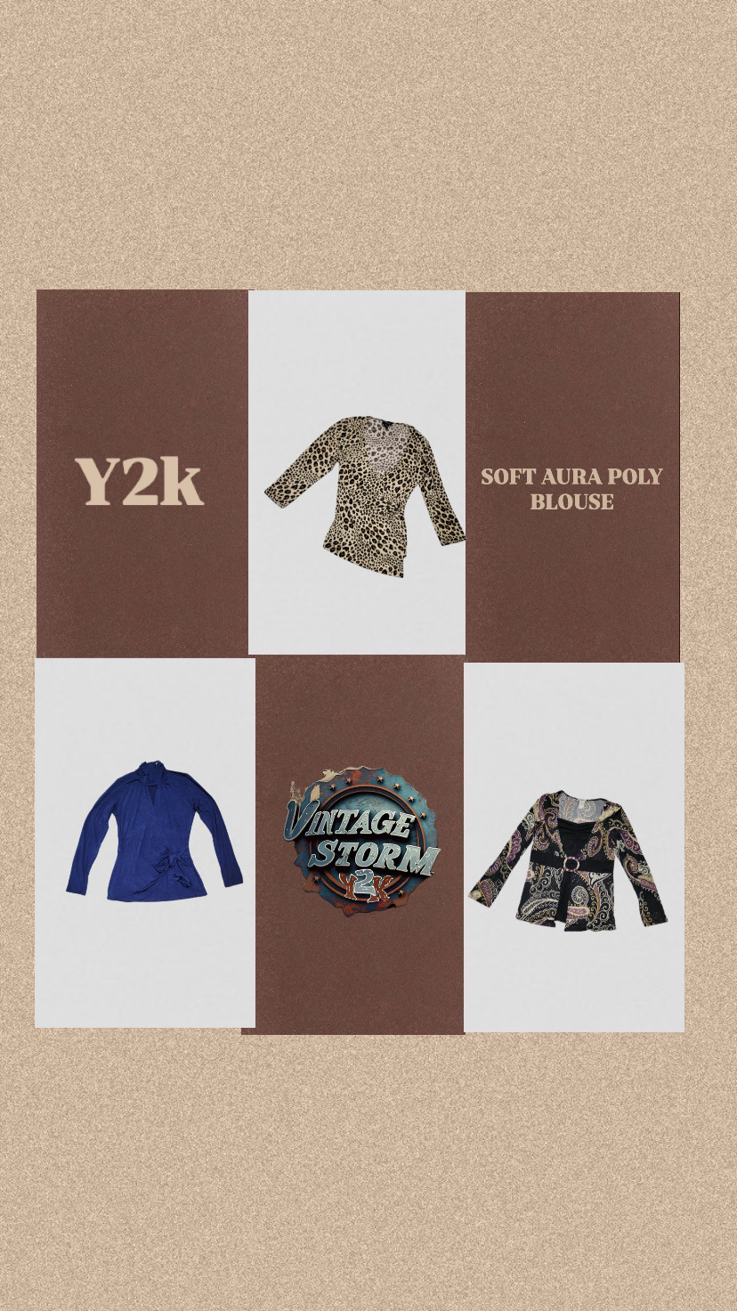 Blusa de poliéster Soft Aura Y2k