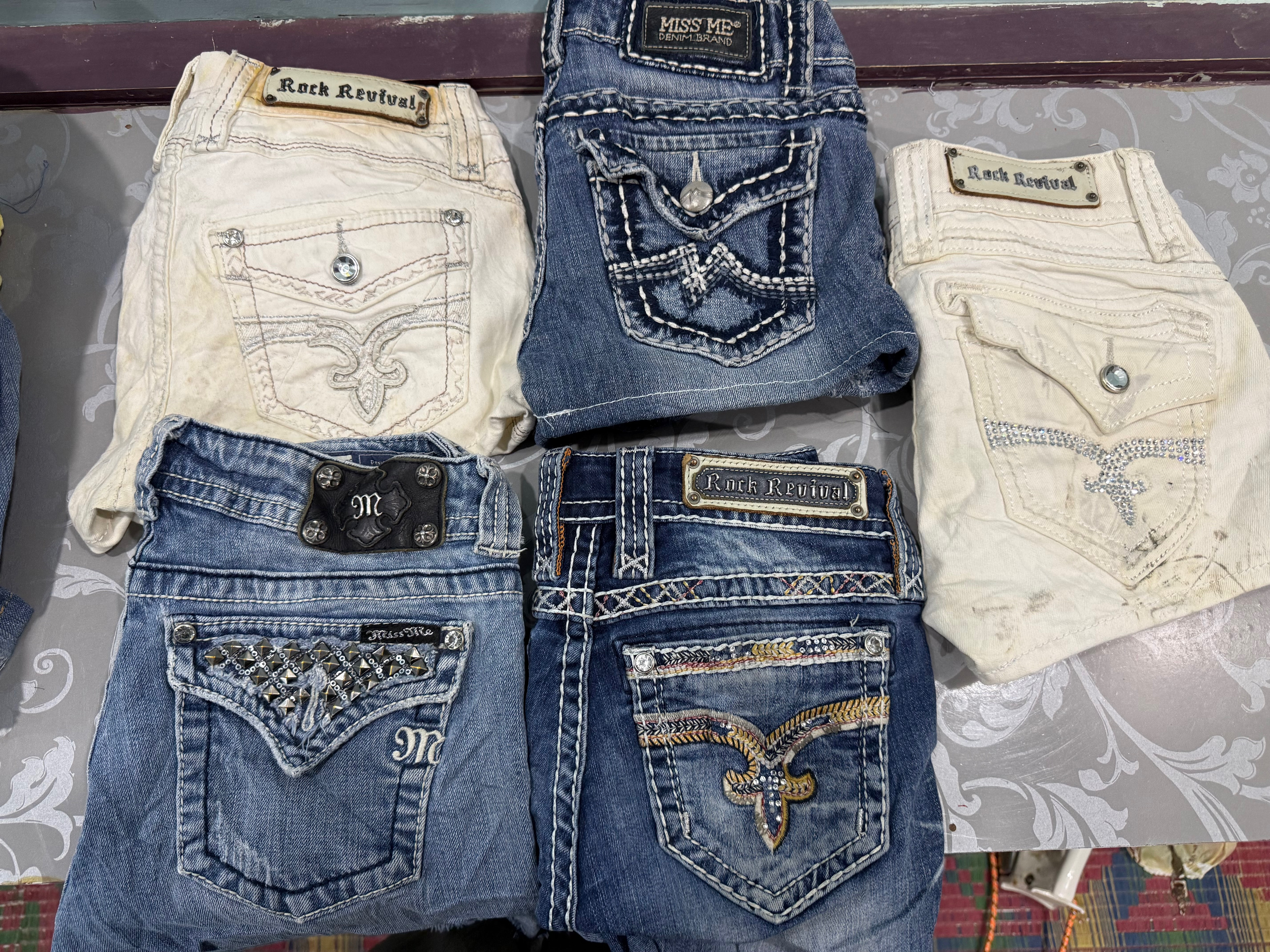 ROCK REVIVAL MISS ME & true religion shorts