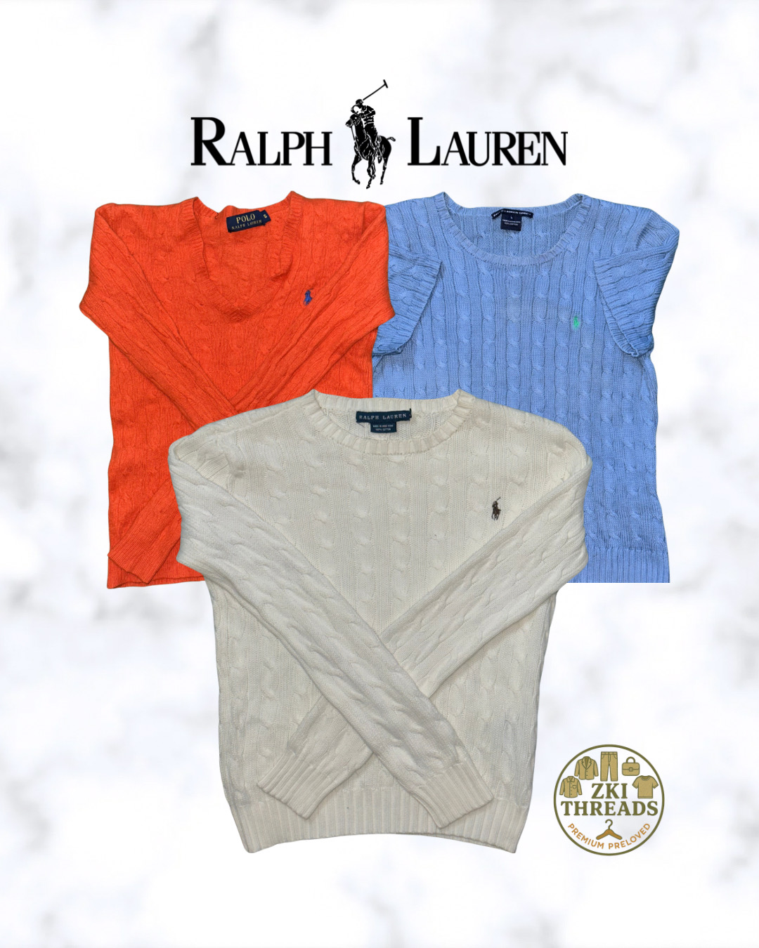 Ralph Lauren Cable Knit Sweaters (D36)