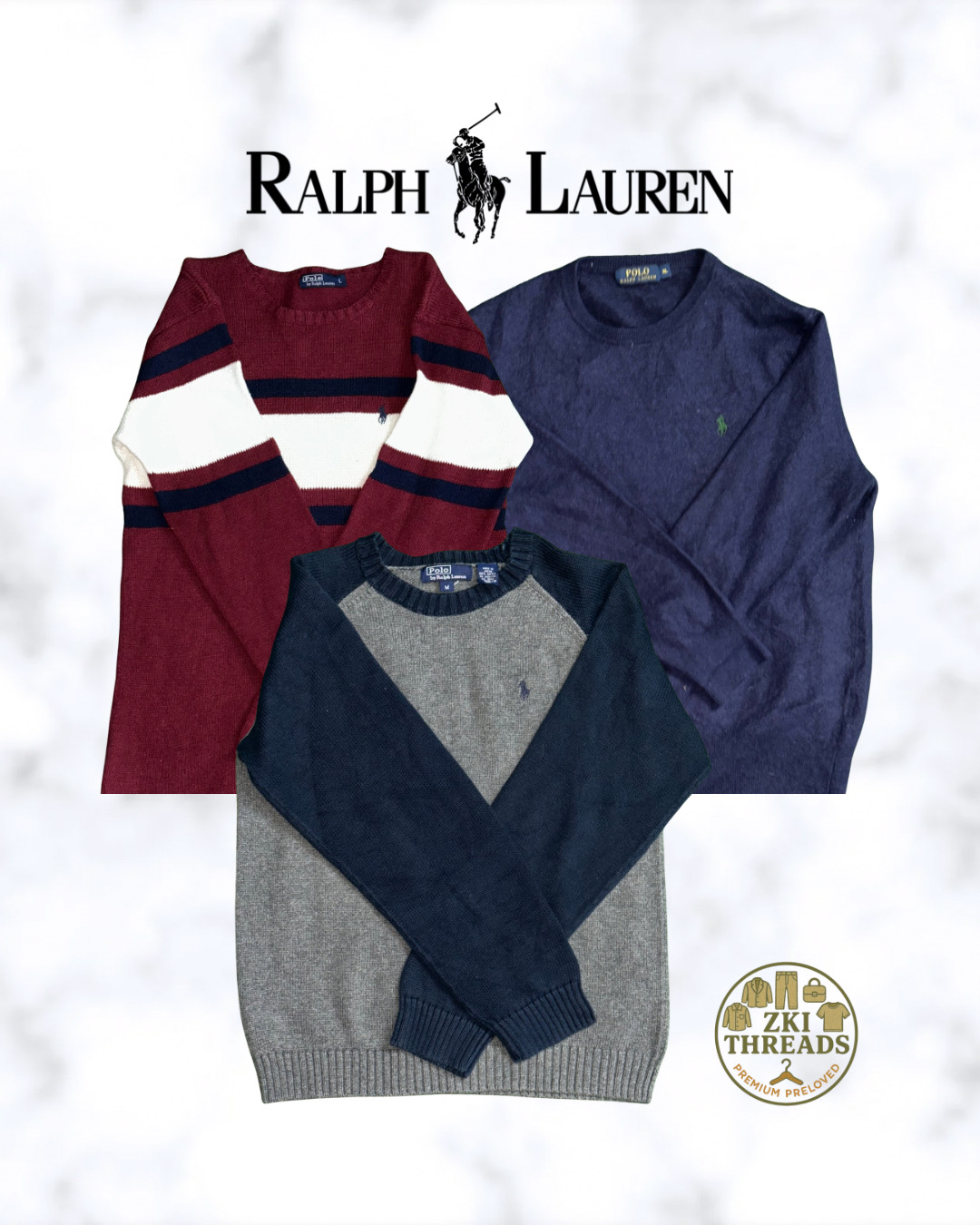 Pulls ras du cou et en V Ralph Lauren (D38)