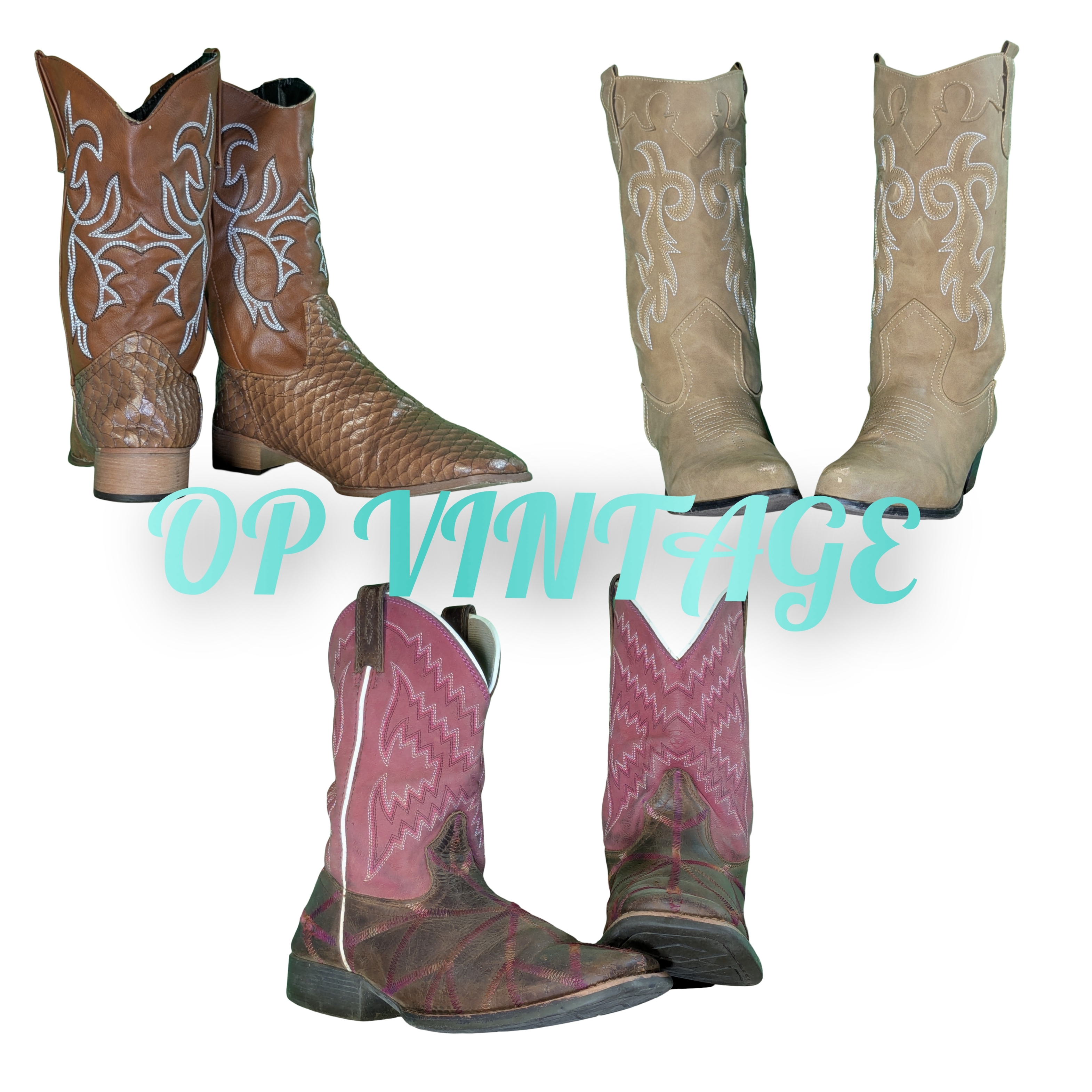 Op vintage 0056 Best Branded Cowboy Boots