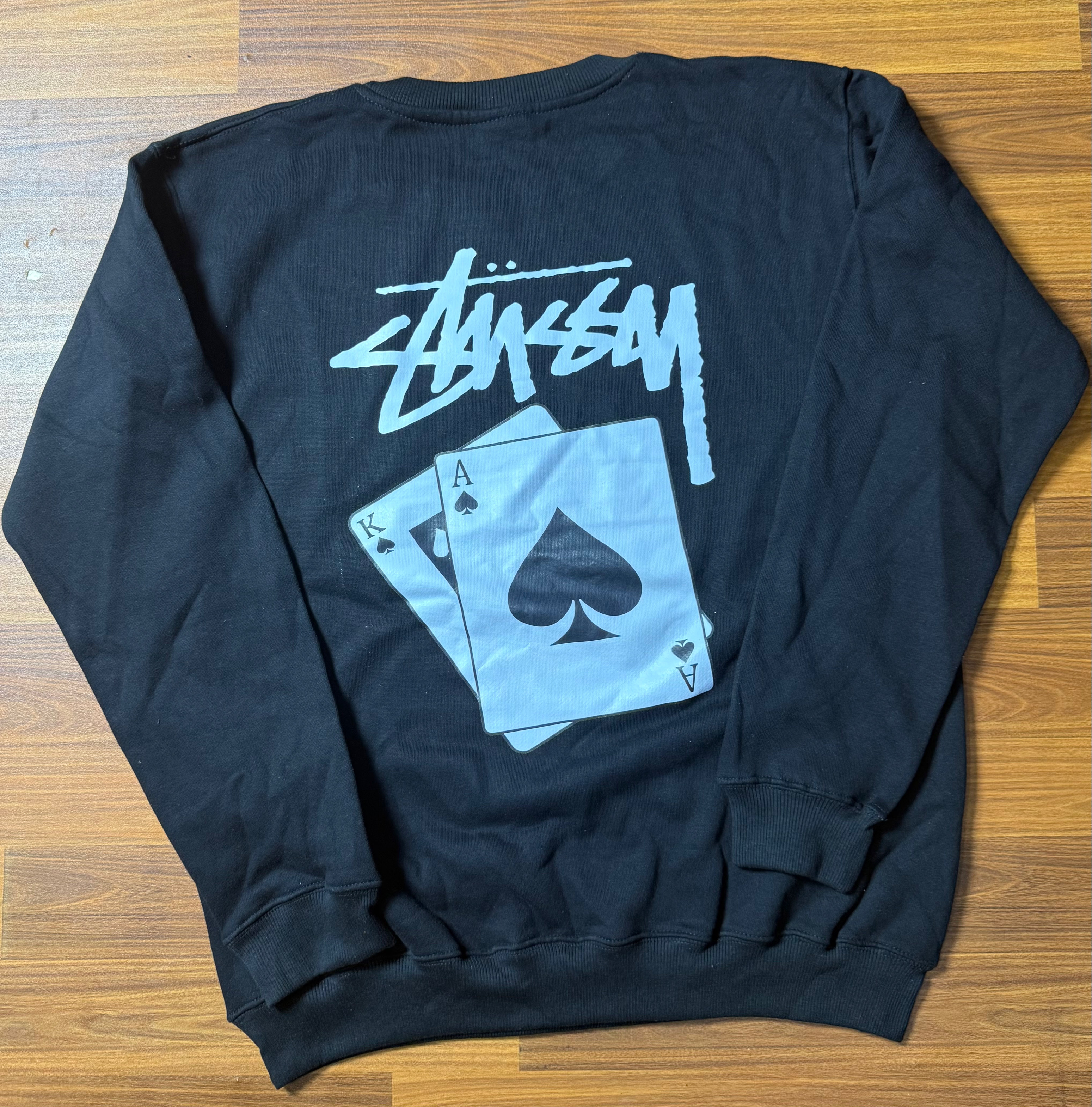 Felpe con cappuccio pockercard in stile Stussy