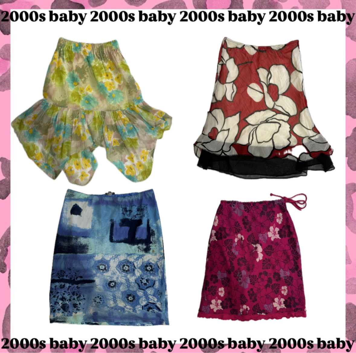 Tropical y2k skirts-073