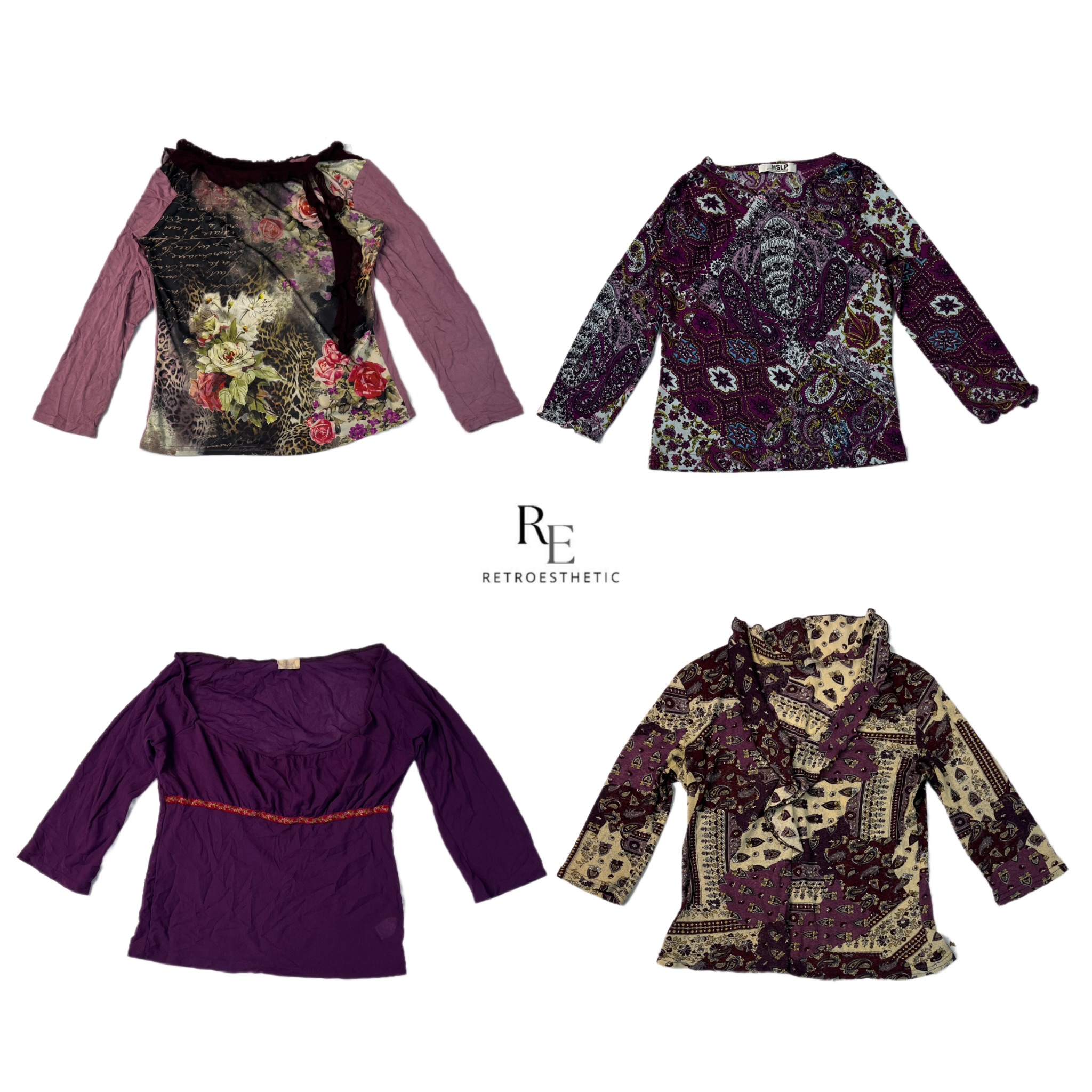 Y2K NYC Vollarm Tops RE-2459