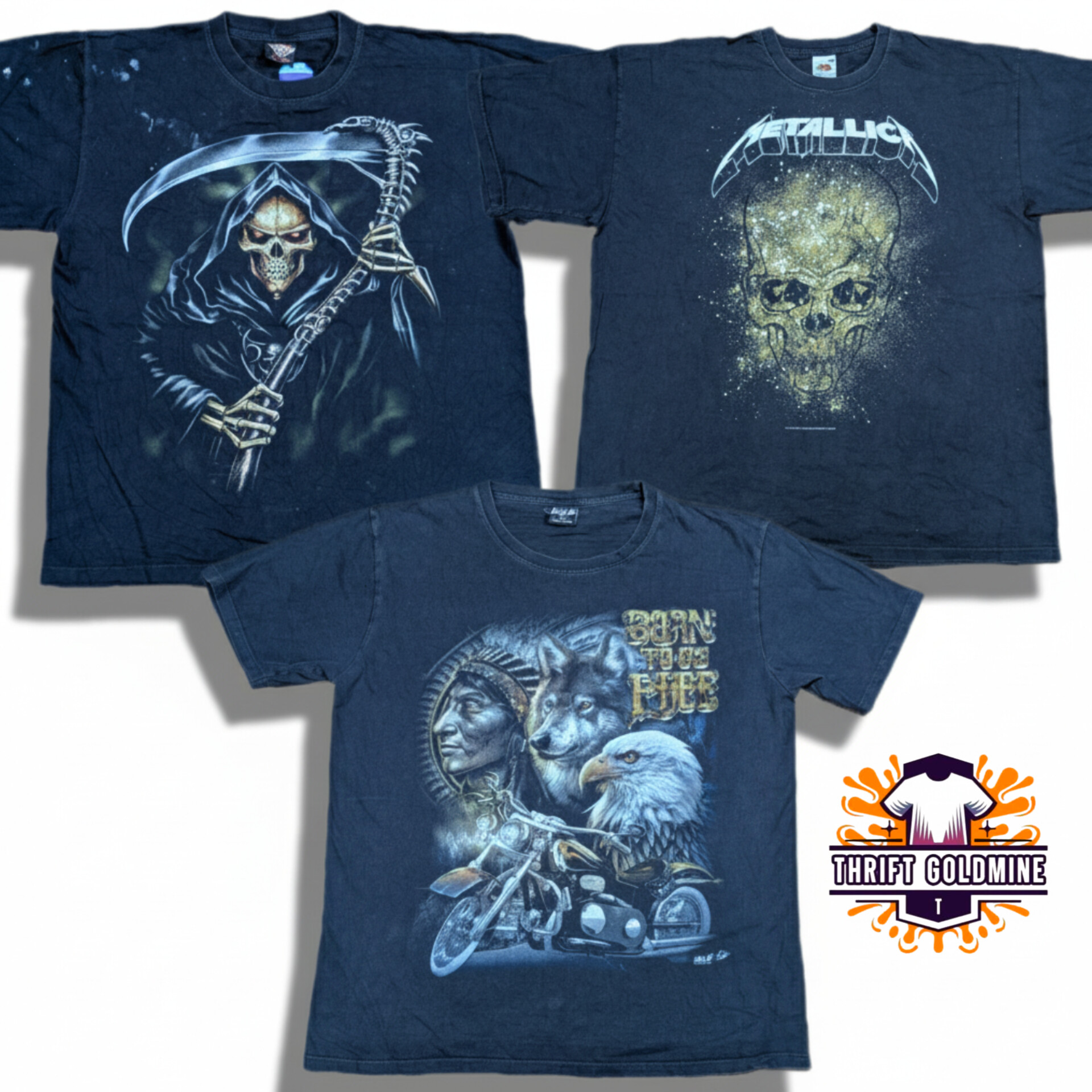 ヴィンテージ音楽プリントTシャツ