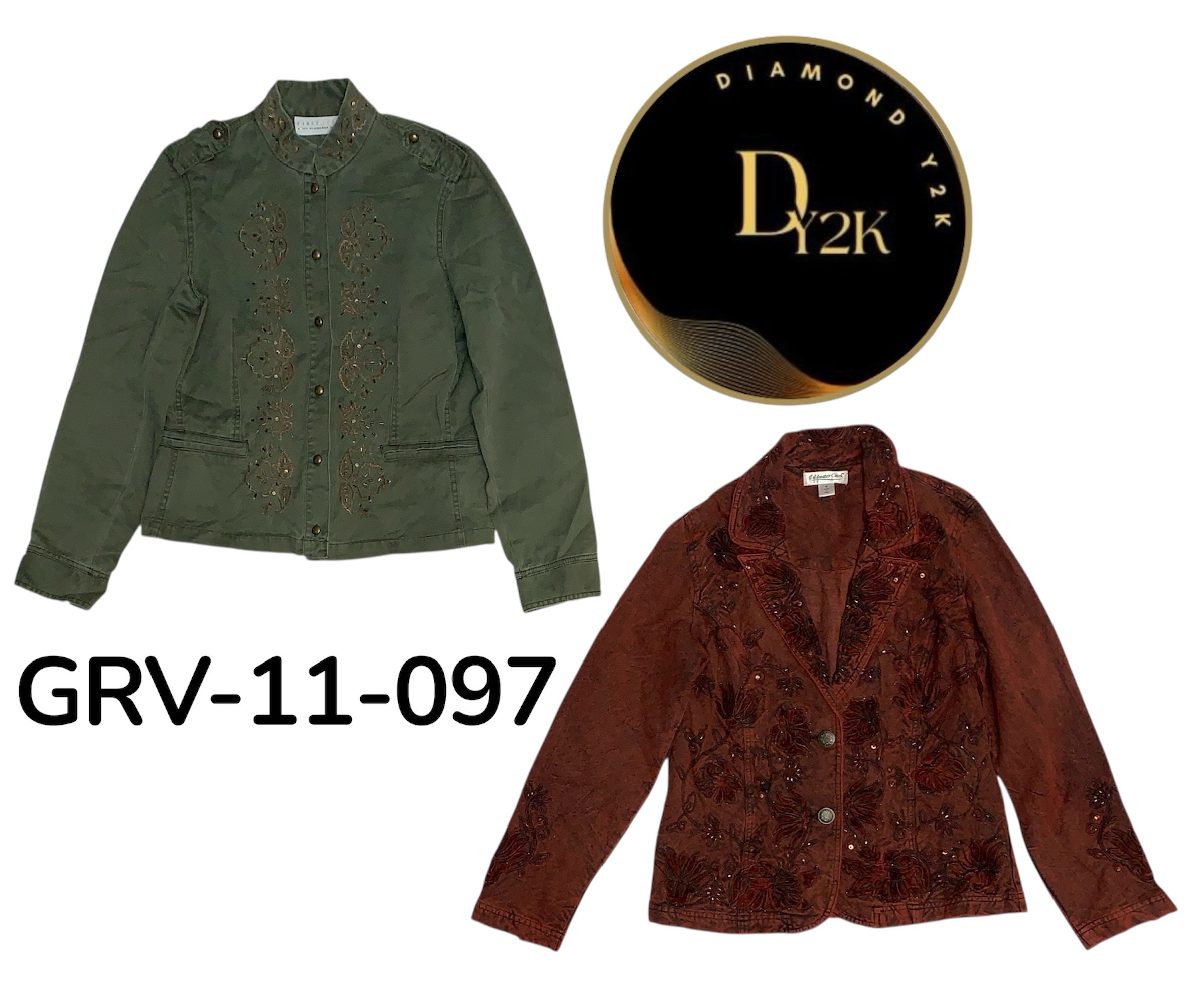 レトロコットンジャケットY2K – デイリーストリートスタイル (GRV-11-097)