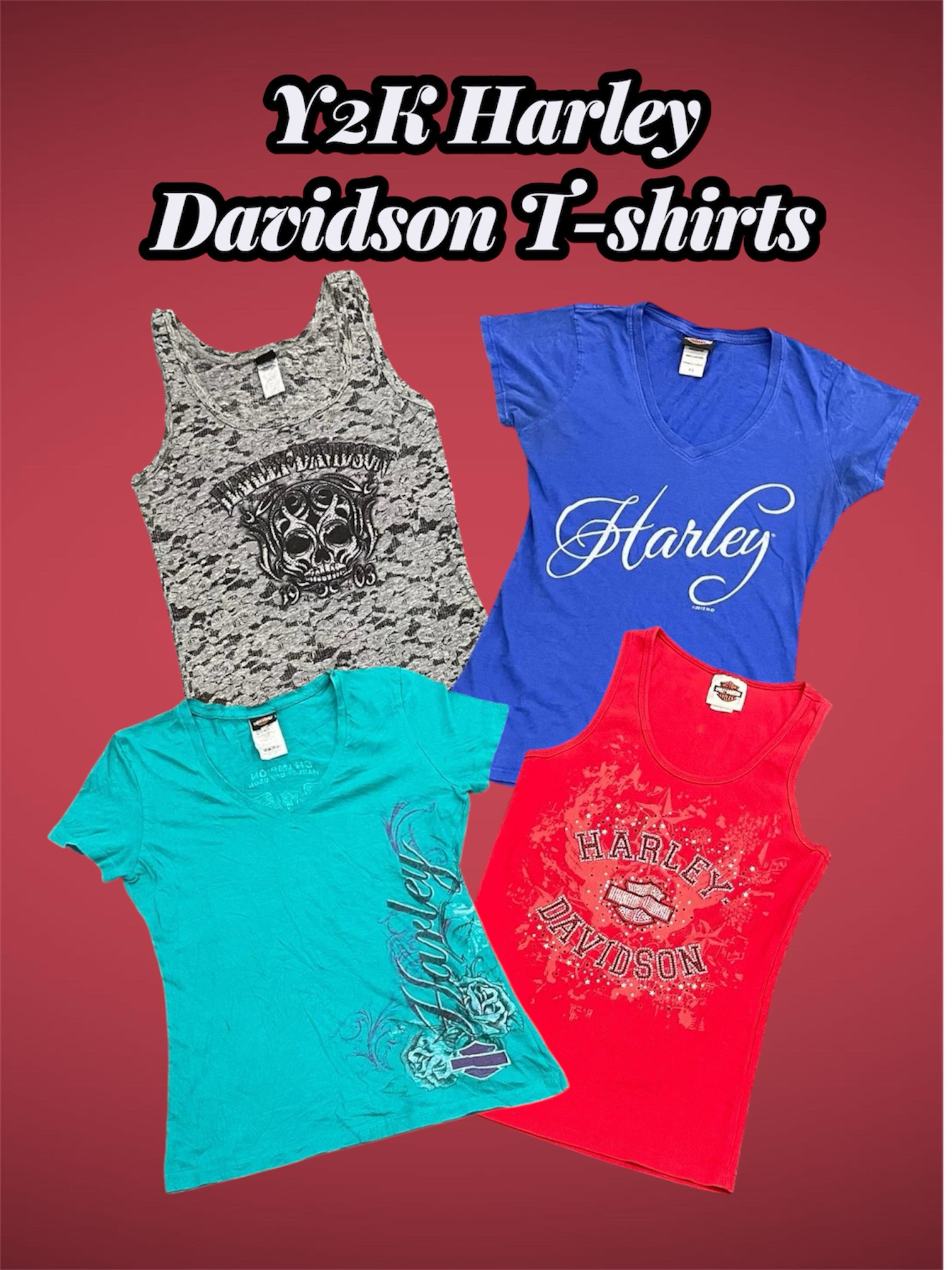 Y2k Harley Davidson Baby tees