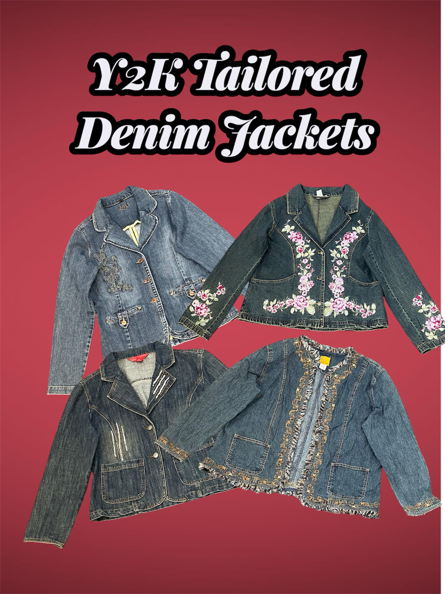 Y2K Tailored & Embellished Denim Jackets