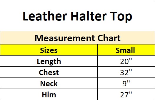 Upcycled Leather Halter with Lace Up Front Detail