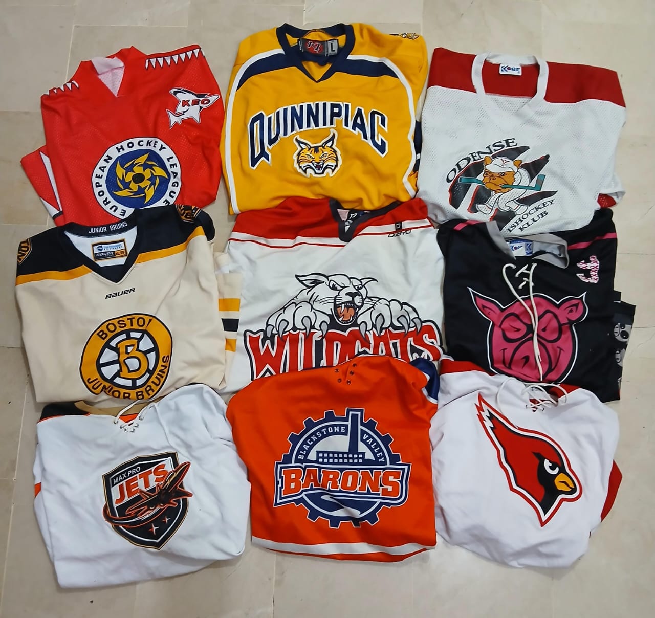 Mixed Ice Hockey Jerseys Lot Random Teams European & Minor League
