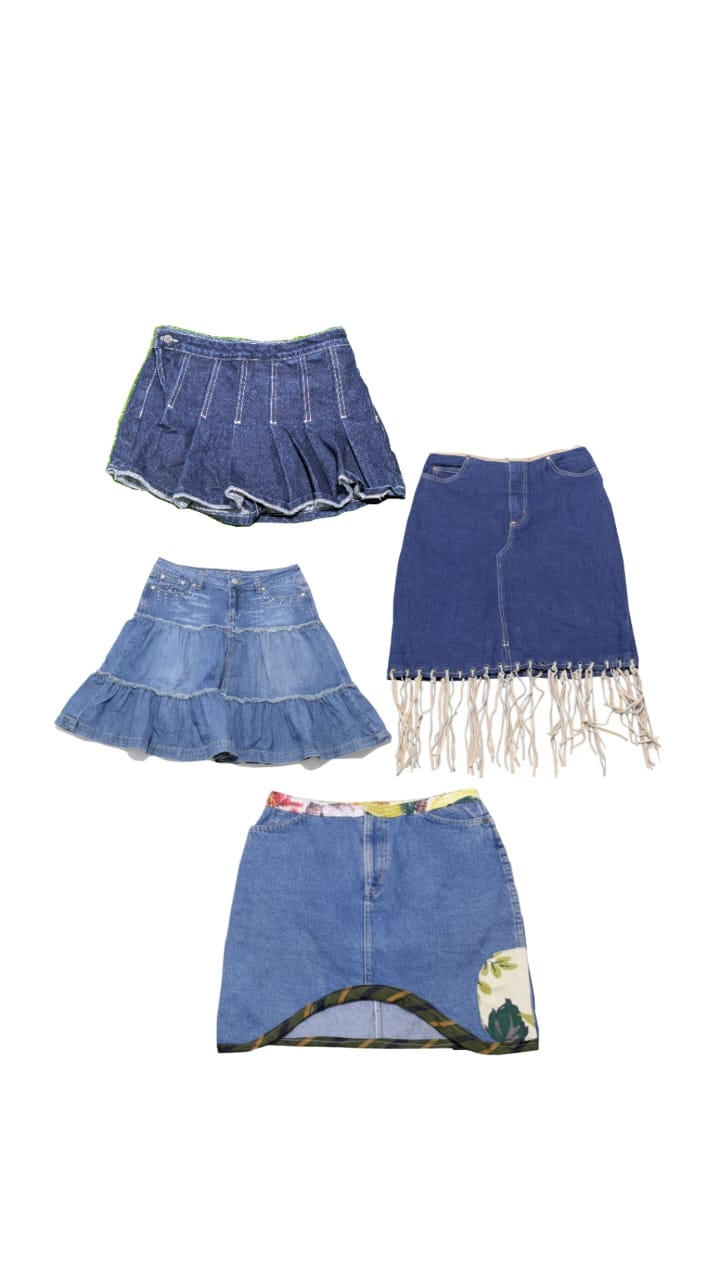 Yv8p Denim Skirts 7P