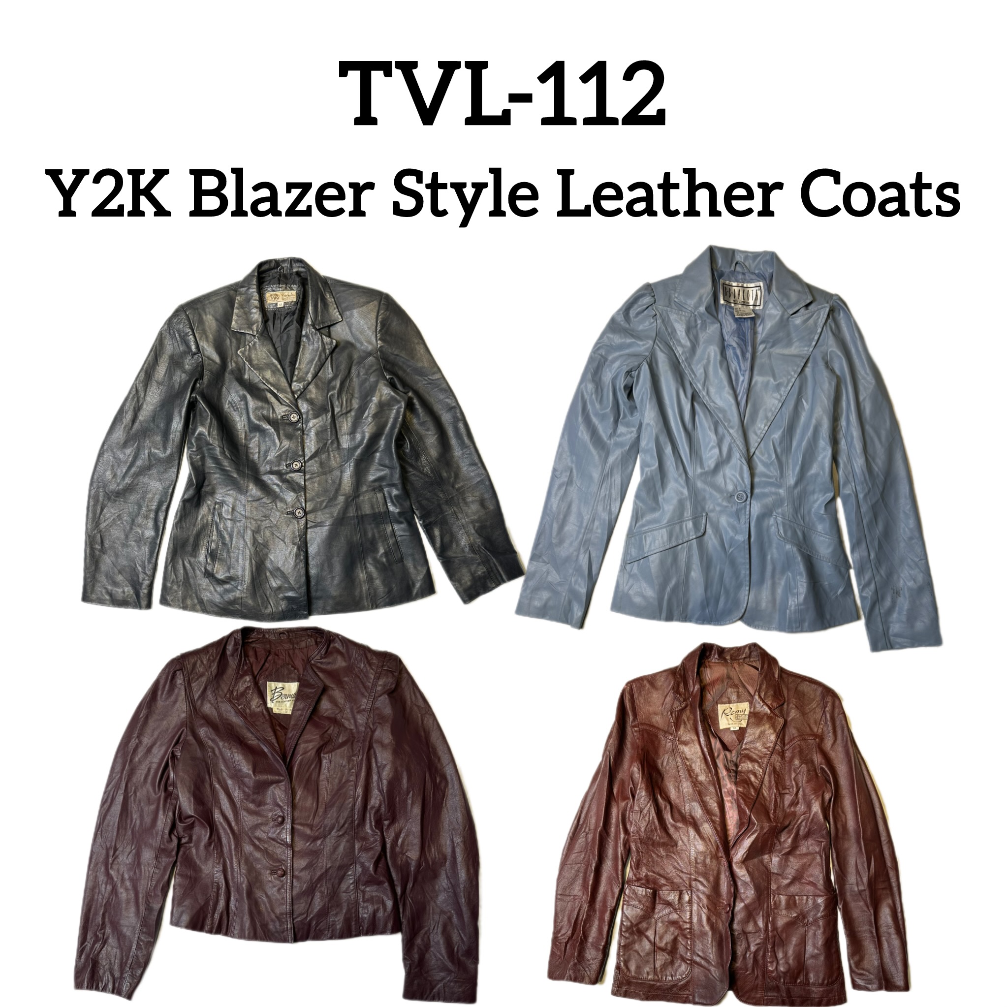 Y2K Blazer Stil Lederjacken (TVL-112)