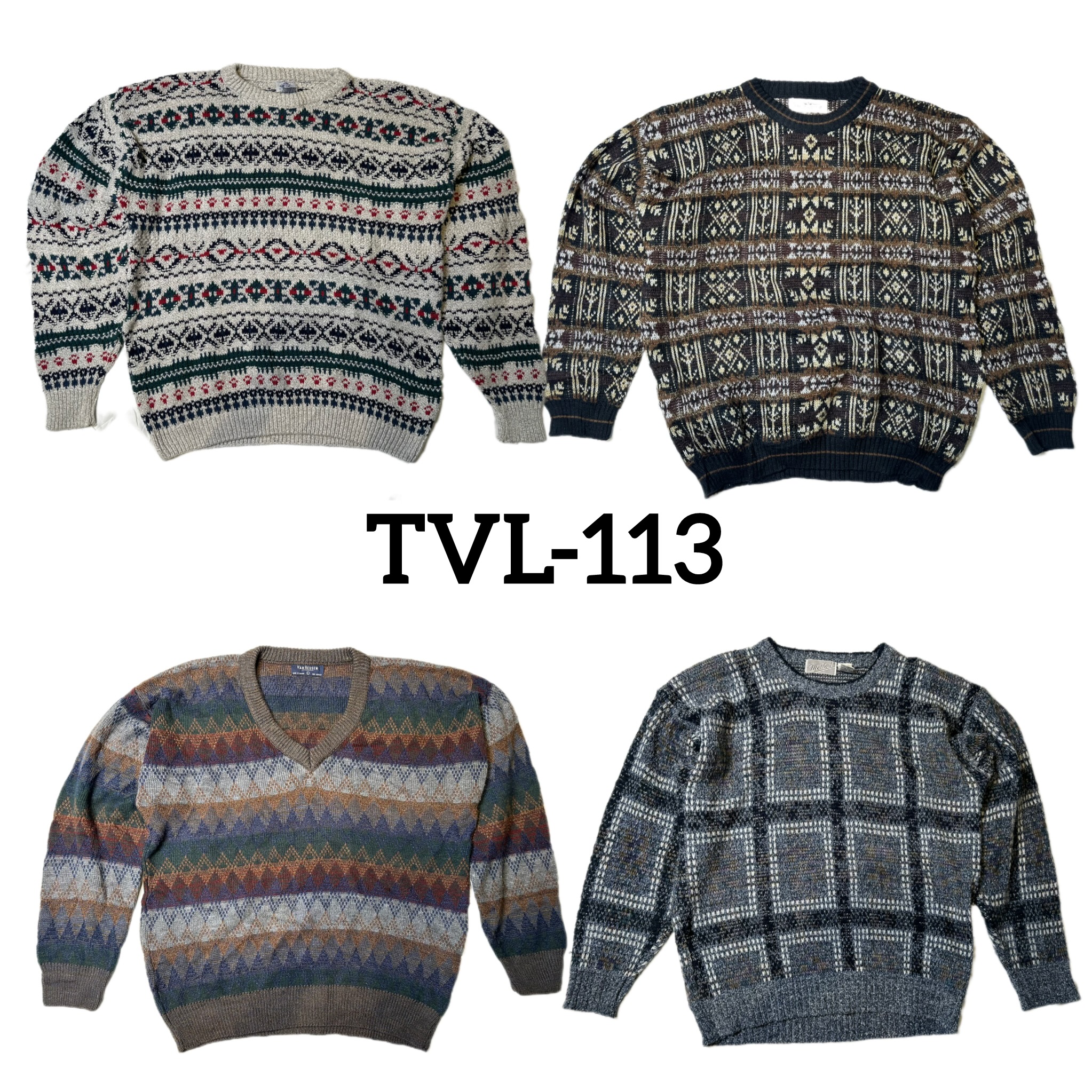 Y2Kヴィンテージクレイジープリントセーター