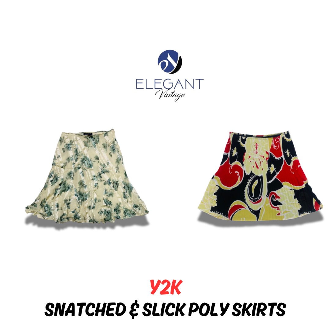 Y2K Snatched & Slick Poly Skirts - EV0483