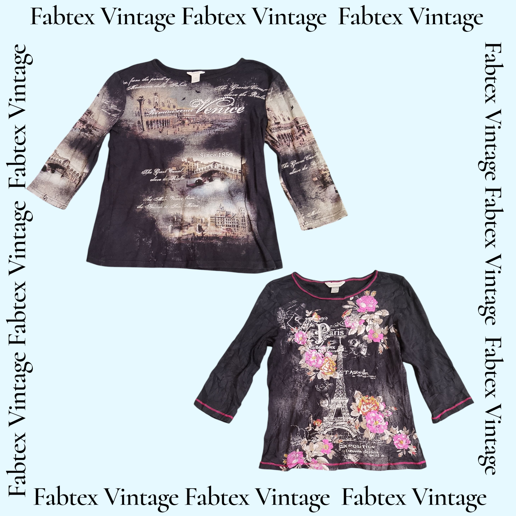 (FV-506) Y2K Black Aesthetic Camisetas de Bebê de Manga Longa