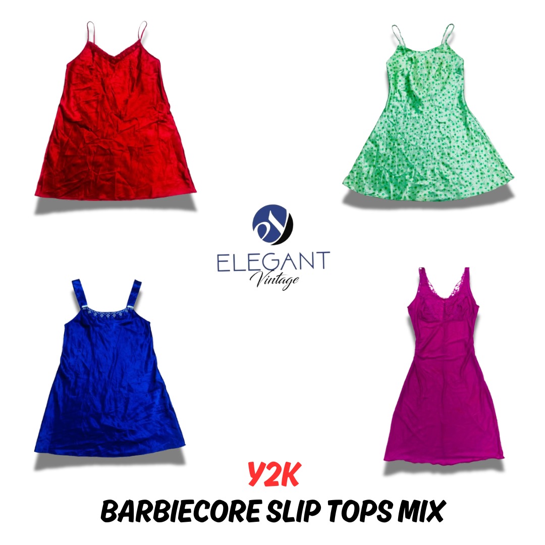 Y2Kバービーコアスリップトップスミックス - EV0522