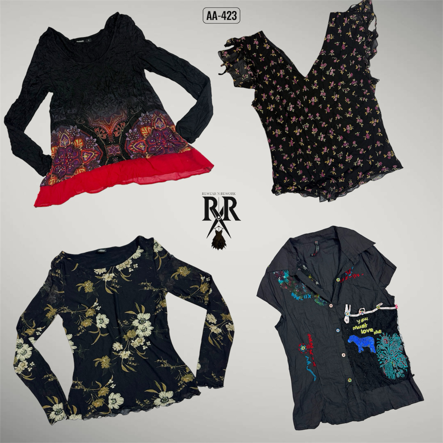 Y2Kミスティックノワールミックストップス（AA-423）