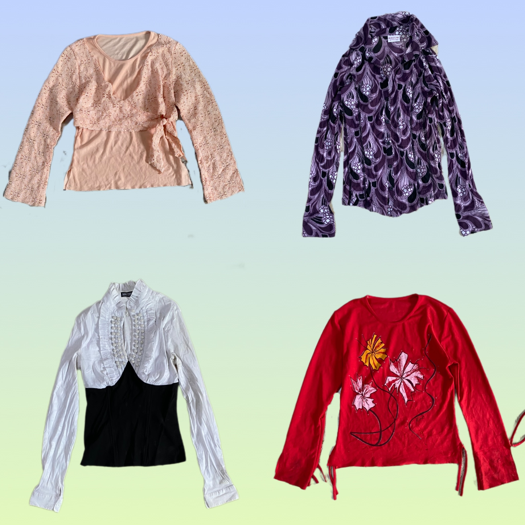 Y2K Titan Vibe フルスリーブトップス (TS-1494)