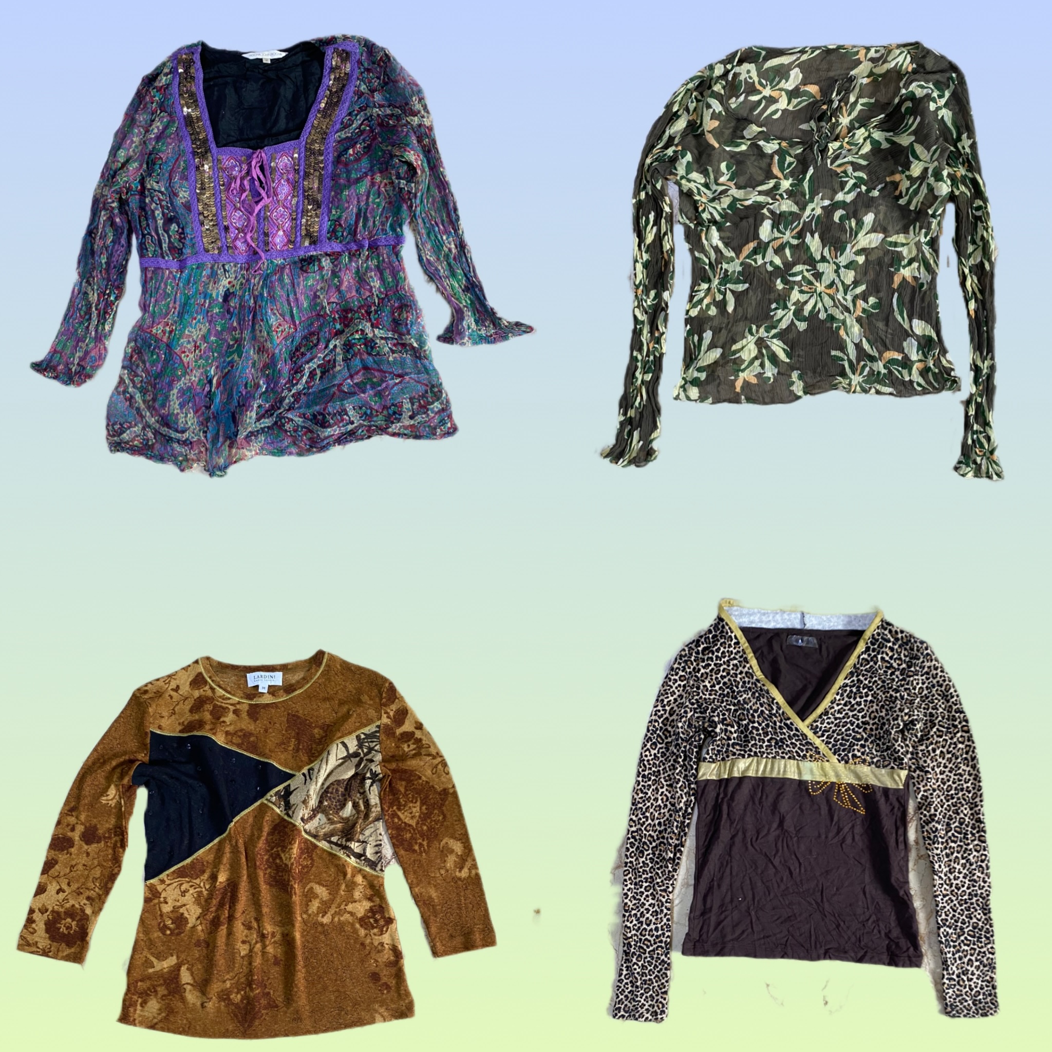 Y2K Earthy ton Vibe Full Se tops (Ts-1495)