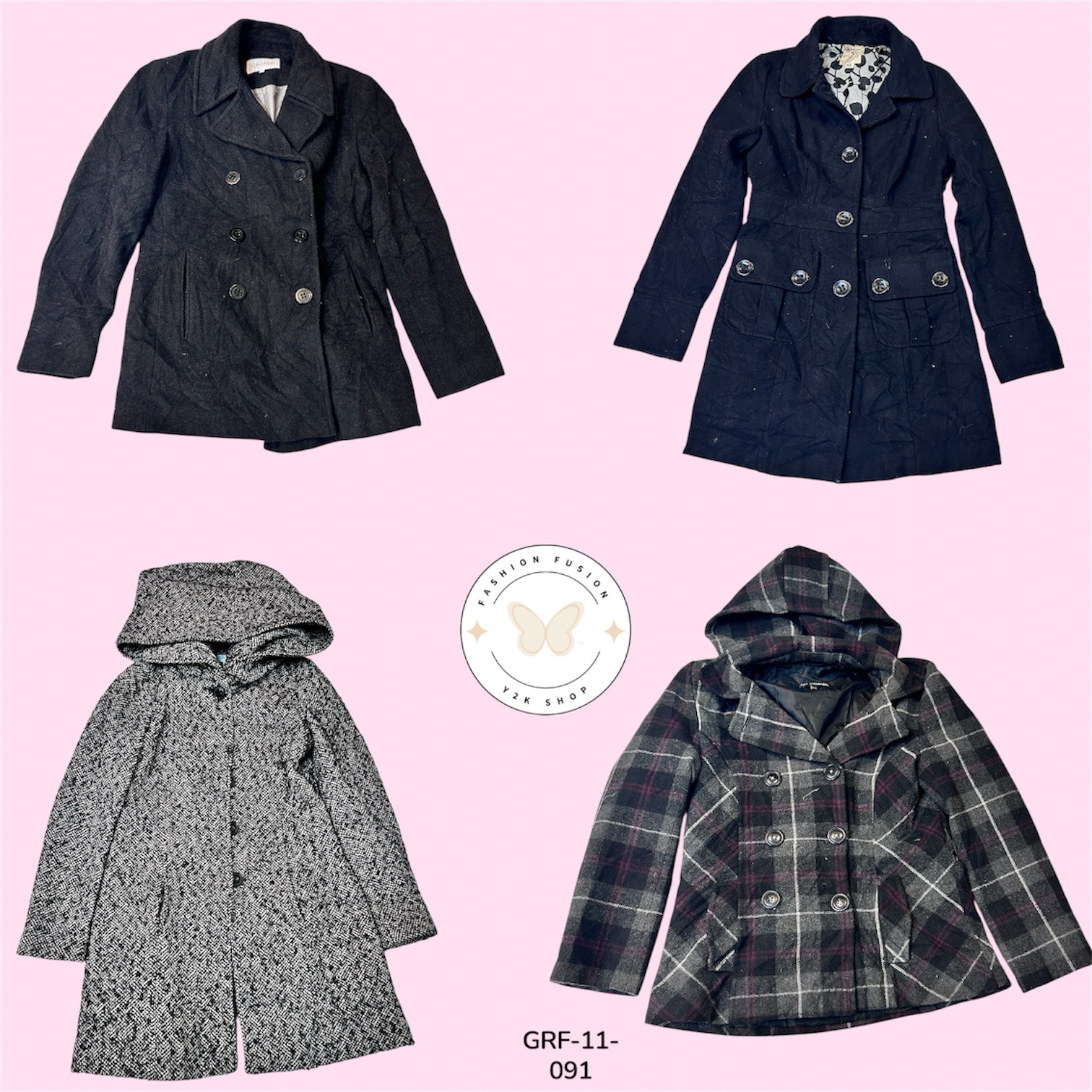 クラシックフィットウールオーバーコート – 洗練されたスタイル (GRF-11-091)