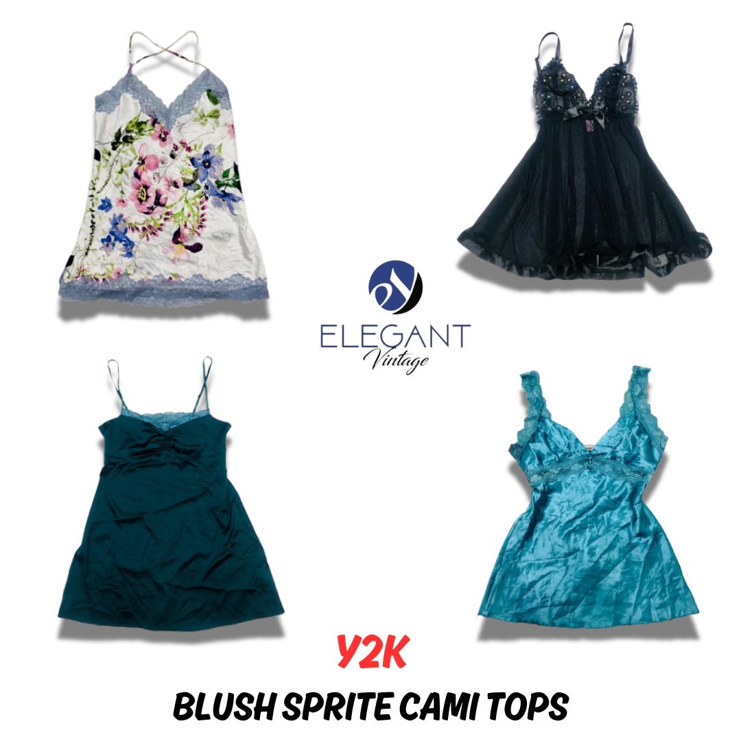 Y2K Blush Sprite Cami Tops - EV0606