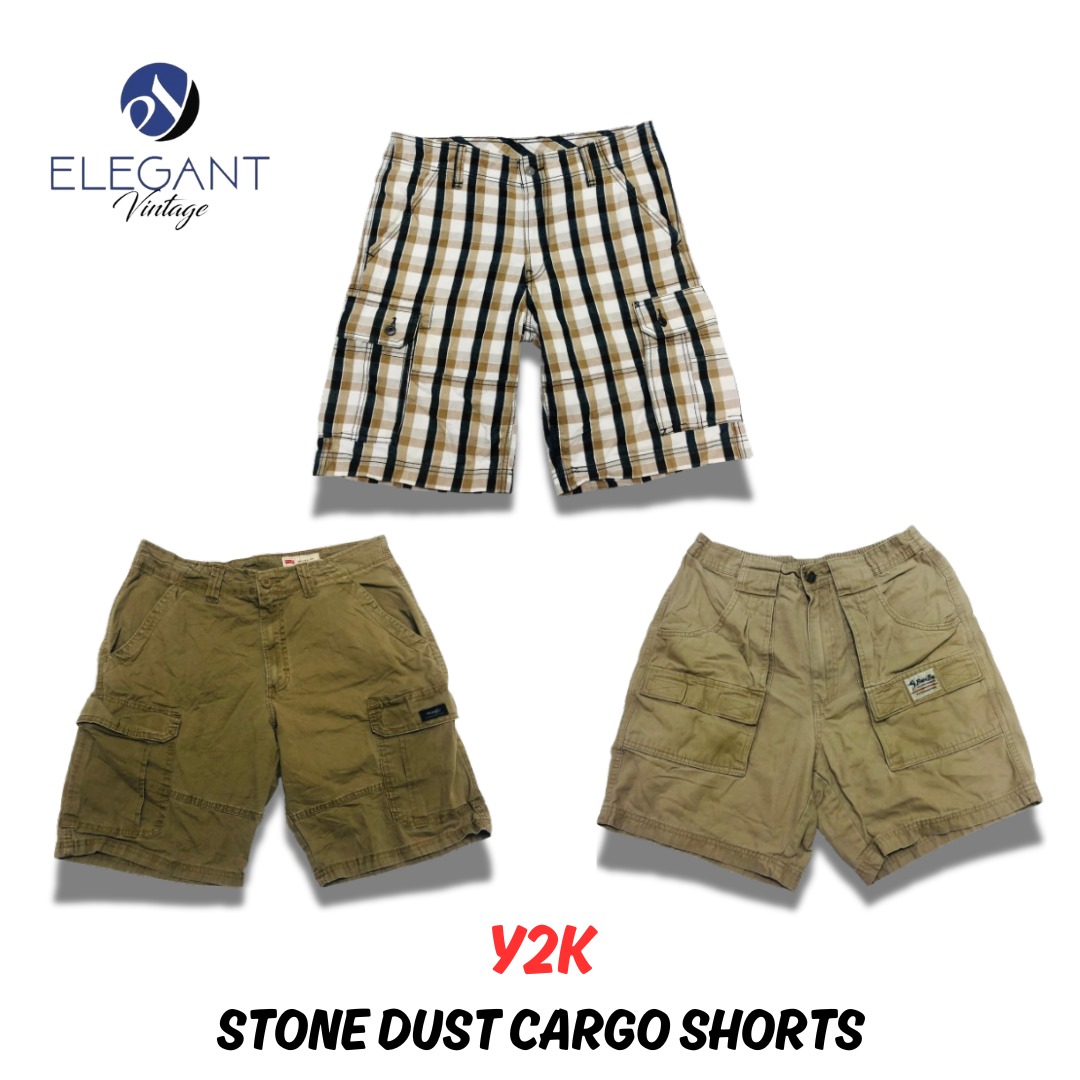 Y2K Stone Dust Cargo Shorts - EV0608