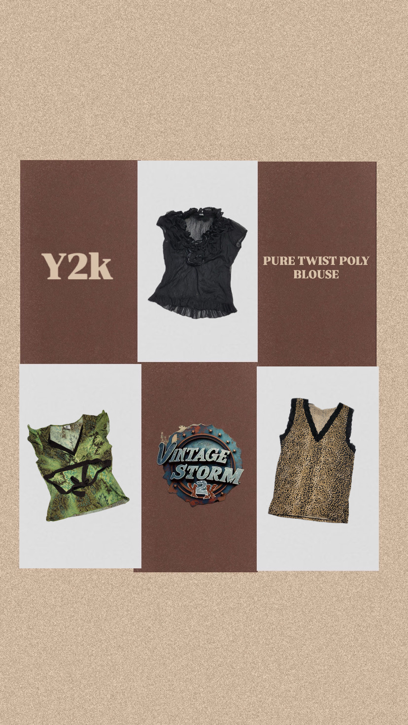 Blouse en poly twist pur Y2k