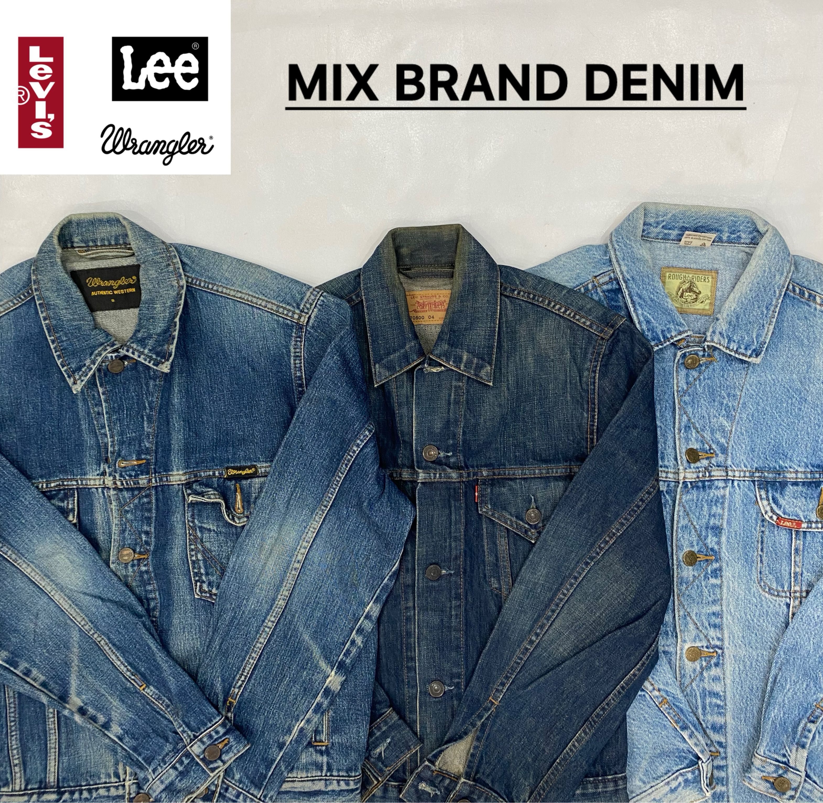 Branded Lee, Levi’s, Wrangler Denim jackets
