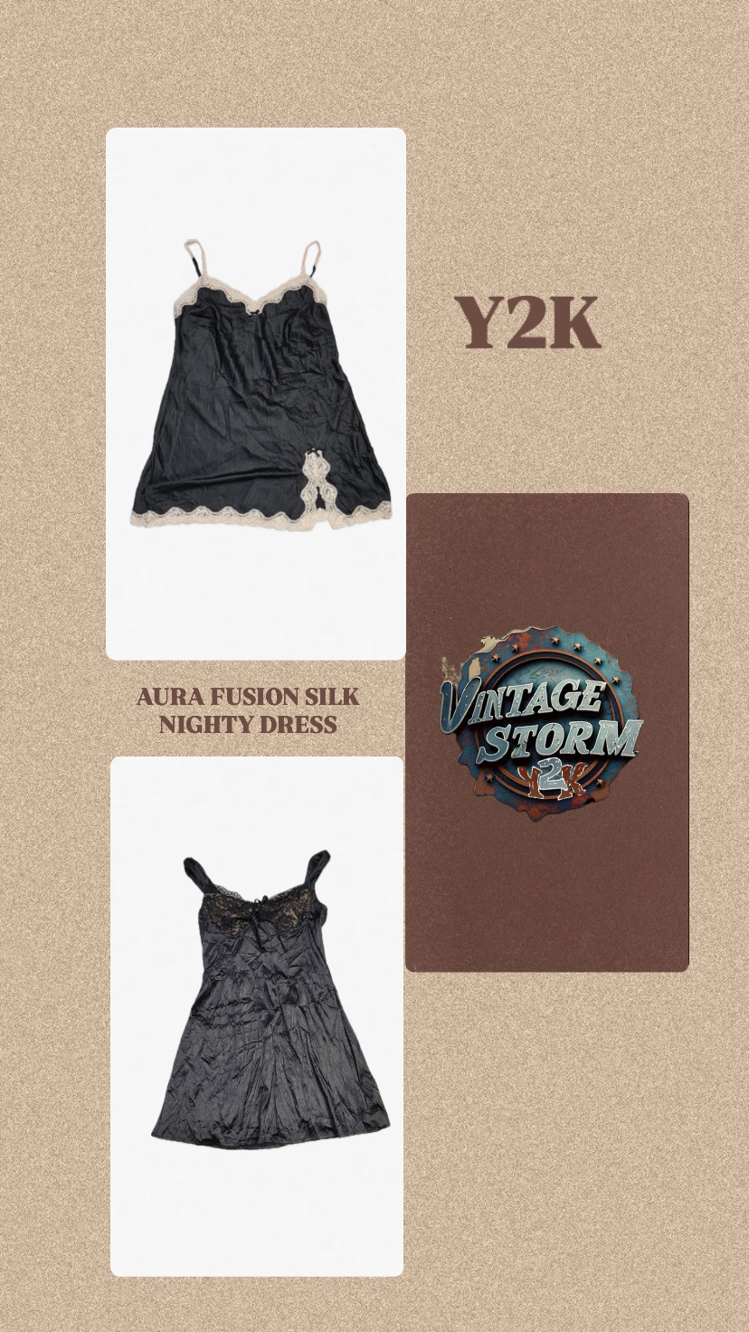Robe de nuit soyeuse Y2k Aura Fusion