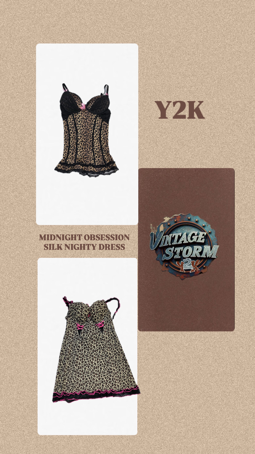 Robe de nuit en soie Midnight Obsession Y2k