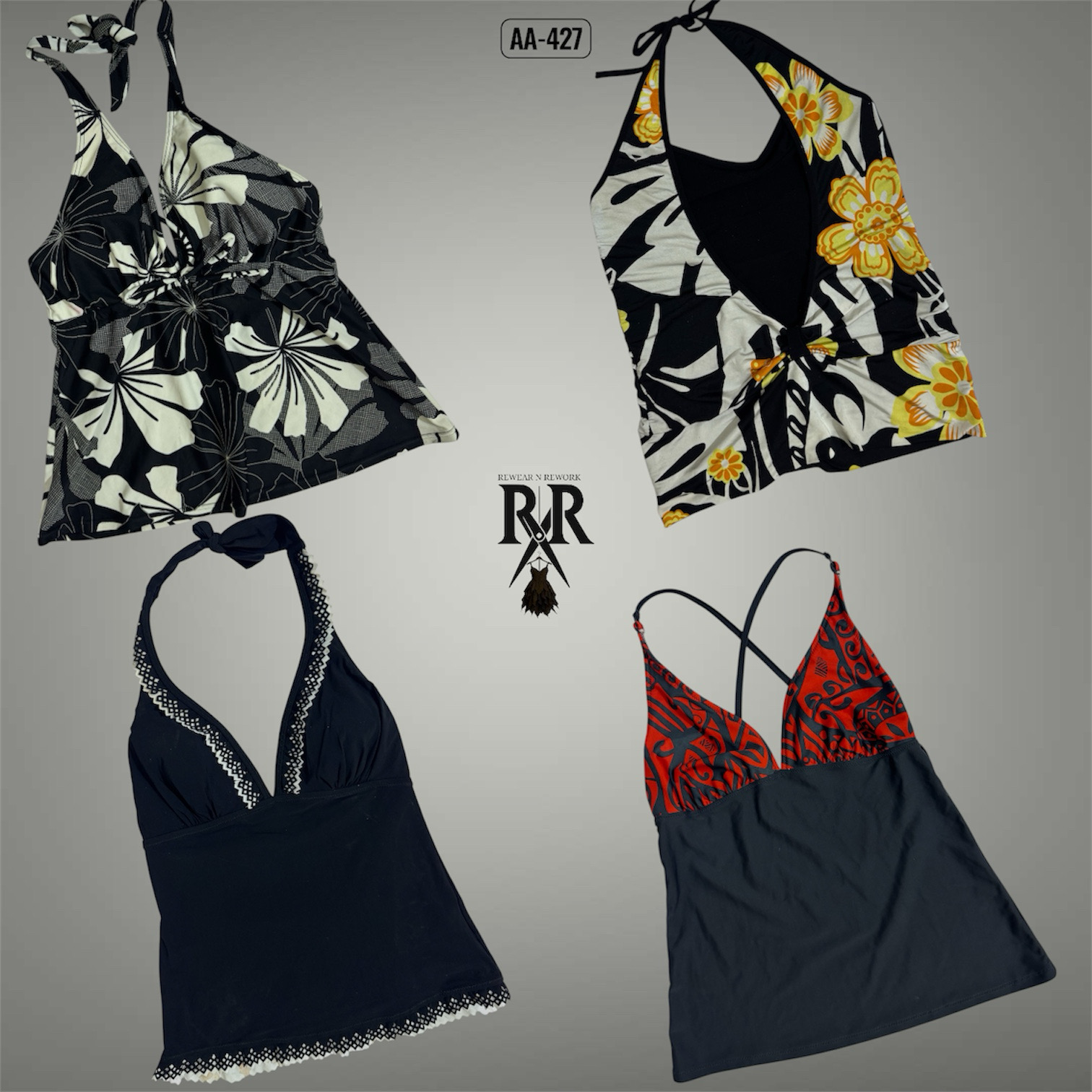 Y2K Baby in Black Rave Cami Tops (AA-427)