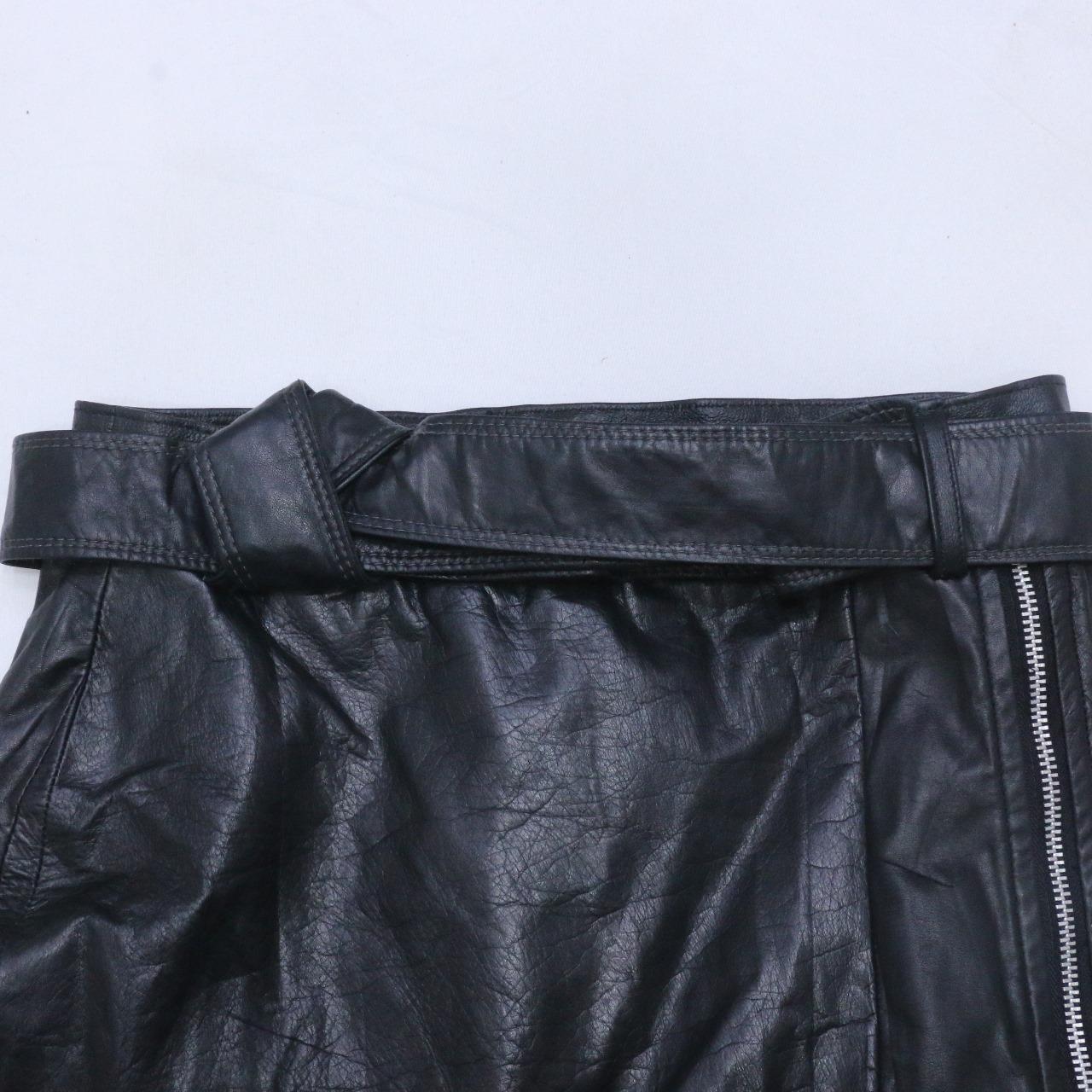 CR753 “Moto Reborn” Jupe Mini en Cuir Vegan Upcyclé