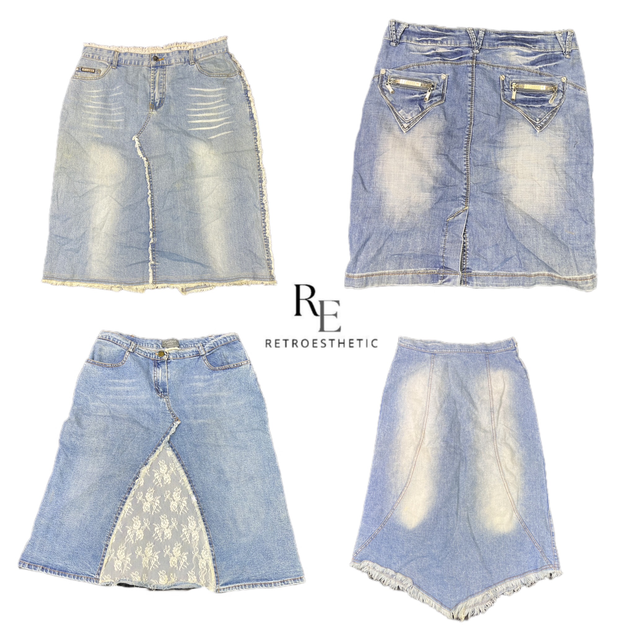 Y2K IT Girl デニム ミディ スカート RE-2472